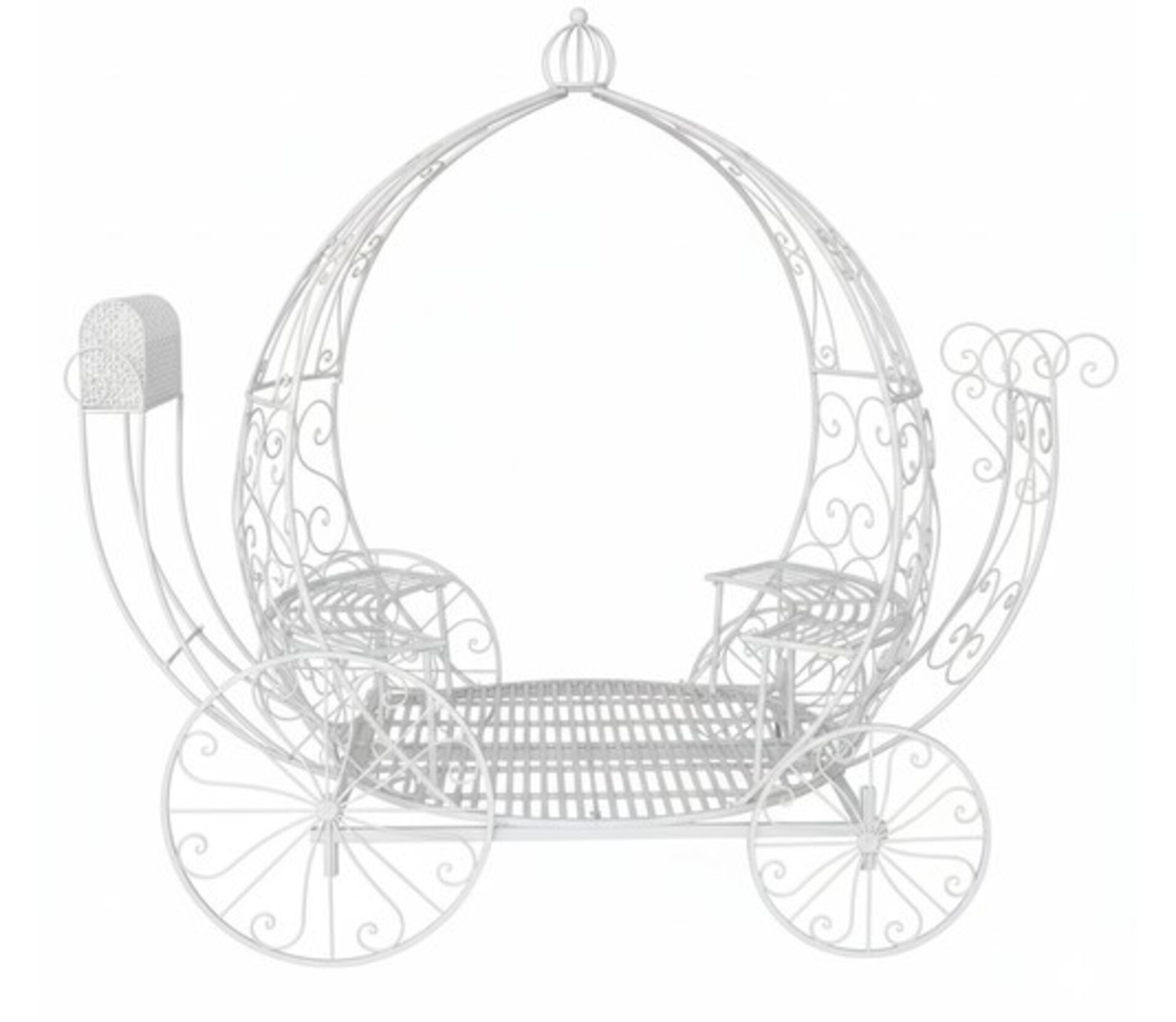 Carrozza Cenerentola Royal H 240 - Sconti per Fioristi e Aziende - 6 posti - in ferro Bianca o Oro