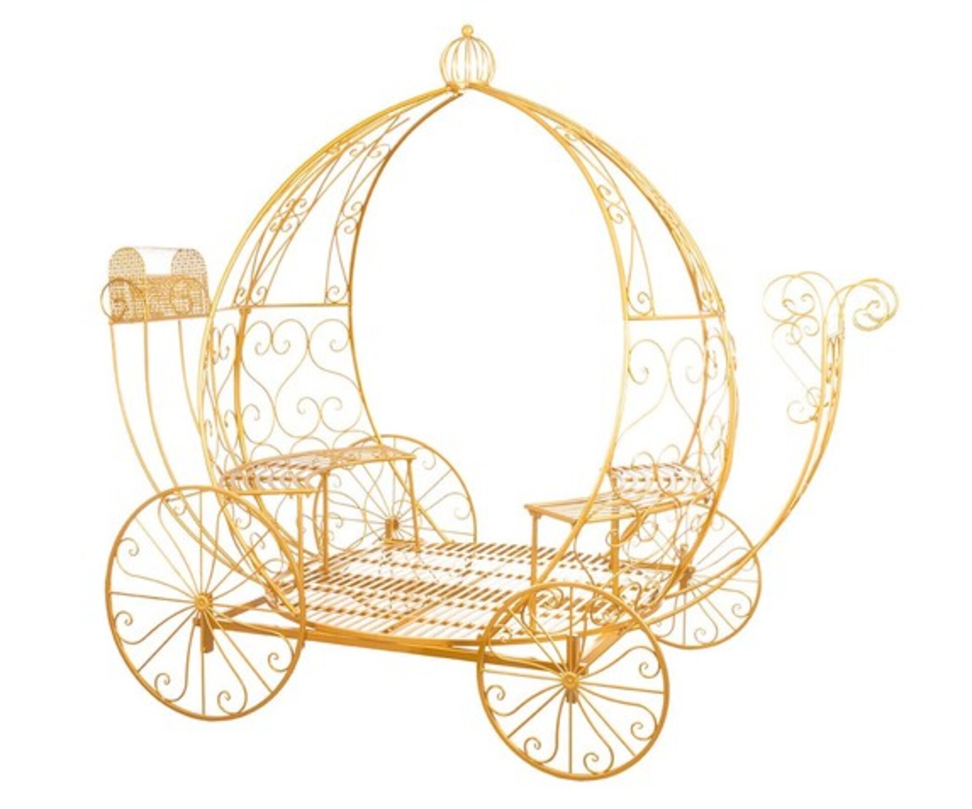 Carrozza Cenerentola Royal H 240 - Sconti per Fioristi e Aziende - 6 posti - in ferro Bianca o Oro