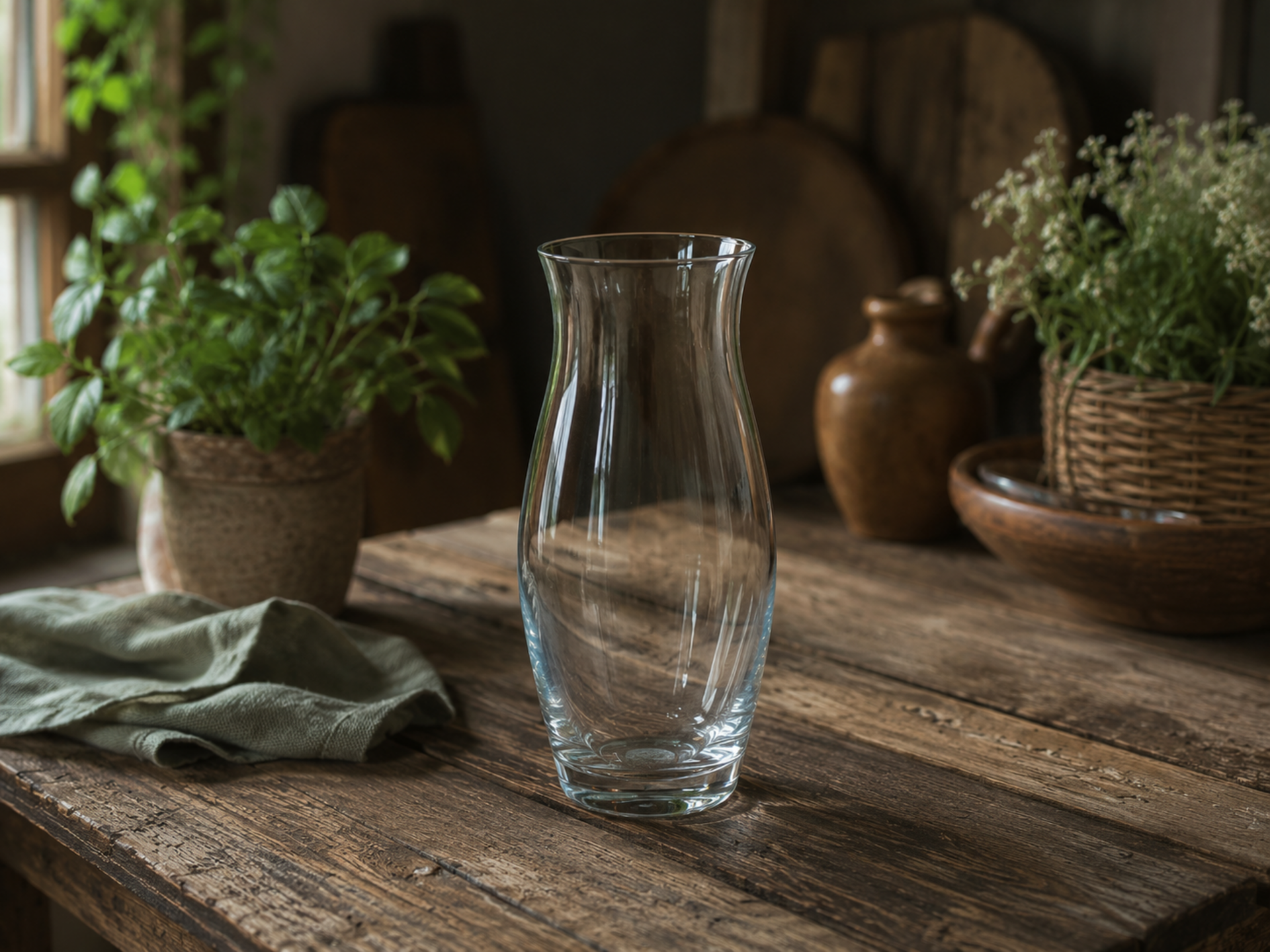 Vaso in vetro H 19 modello bombato - Sconti per Fioristi e Aziende - Diametro cm. 8