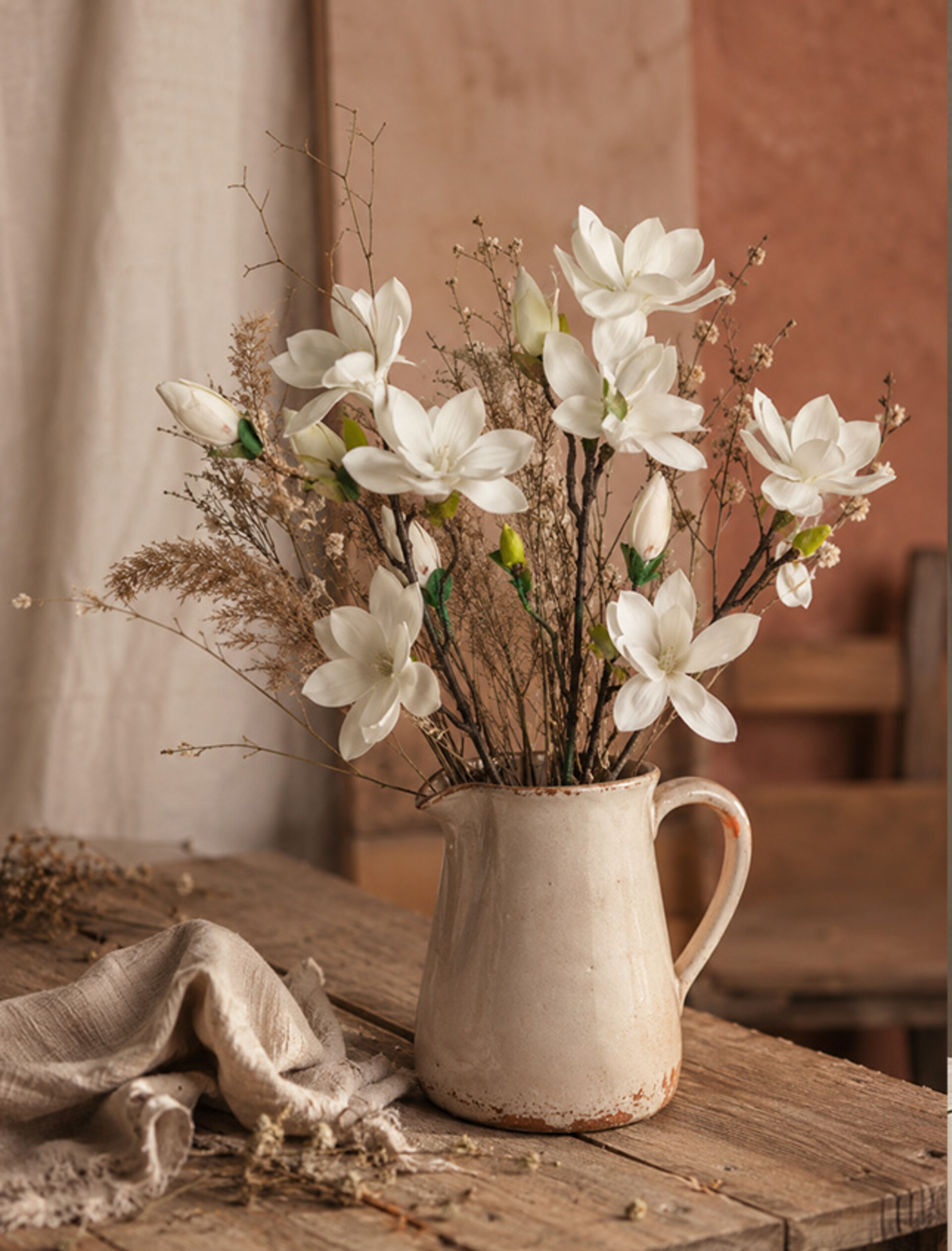 Magnolia bianca x 3 H 84 - Sconti per fioristi e aziende - In poliester