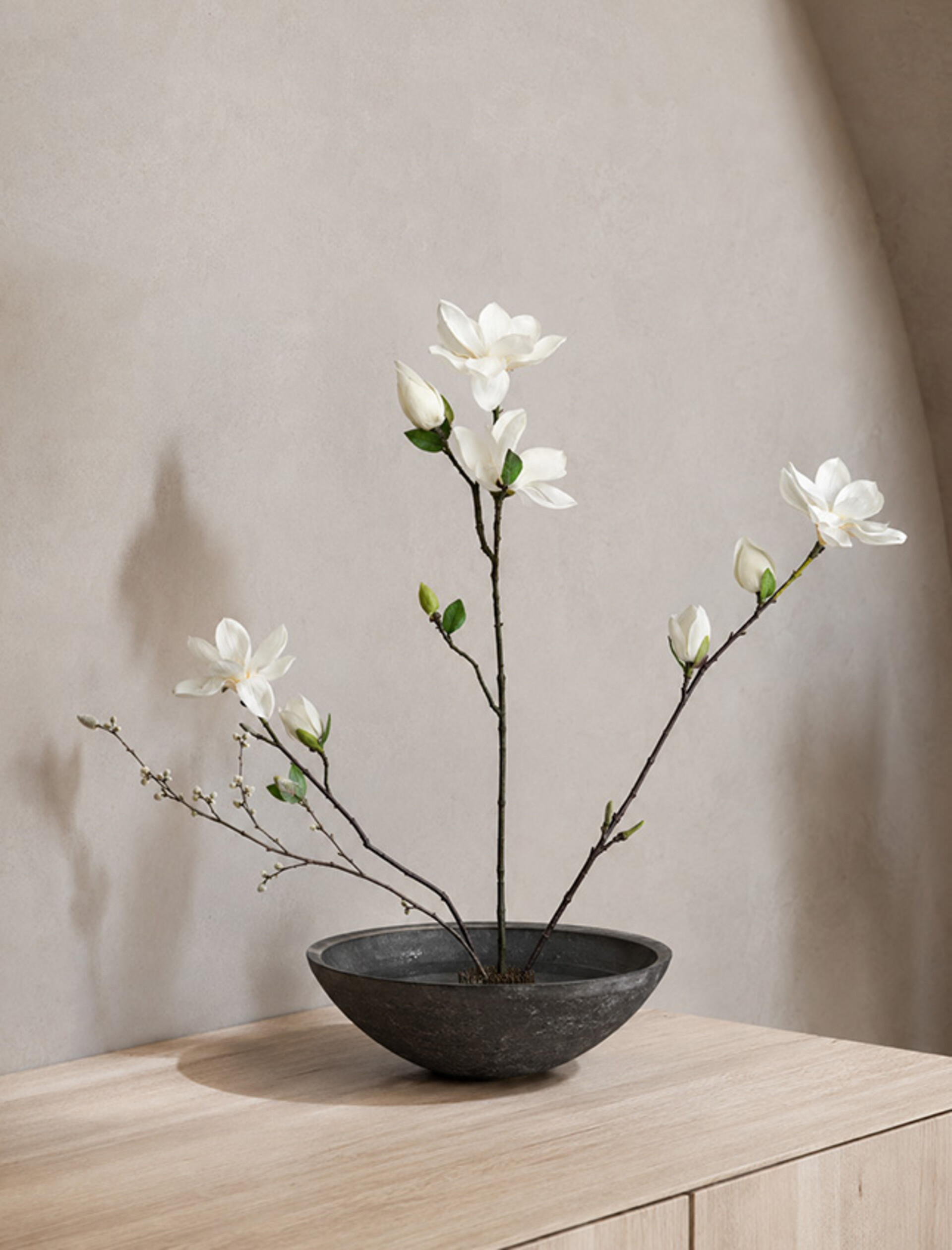 Magnolia bianca x 3 H 84 - Sconti per fioristi e aziende - In poliester