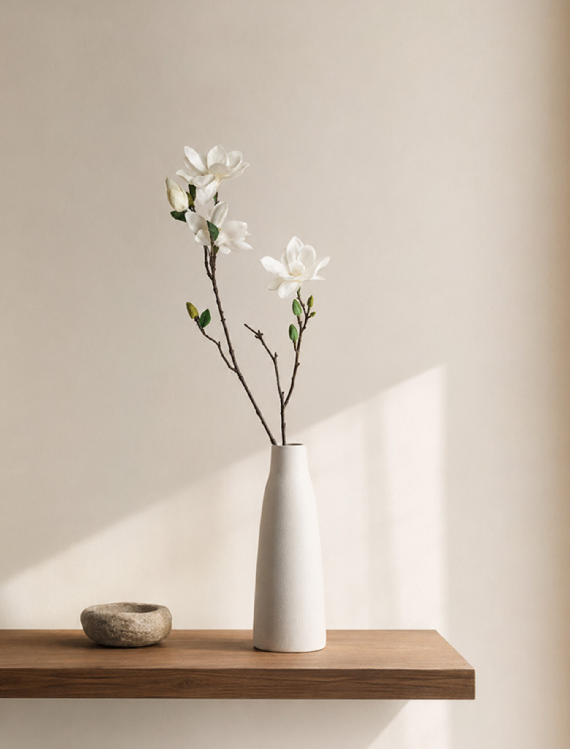 Magnolia bianca x 3 H 84 - Sconti per fioristi e aziende - In poliester