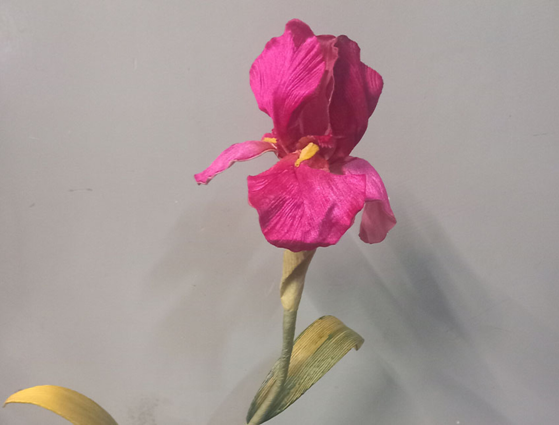 Iris Artificiale Singolo H 100- Sconti per Fioristi e Aziende . - in velluto