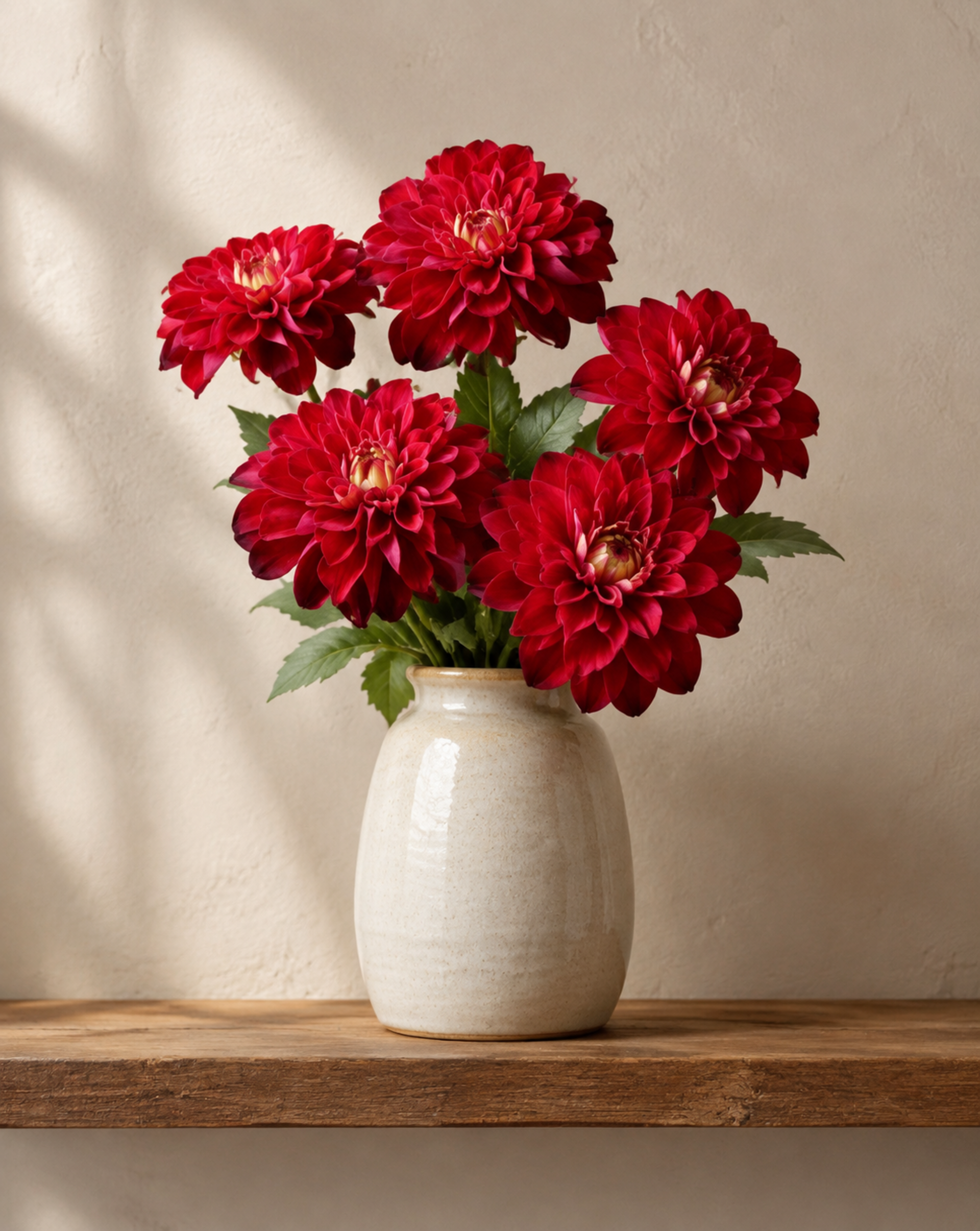 Dalia Rossa large  H 65- Sconti per Fioristi e Aziende . - Artificiale in velluto