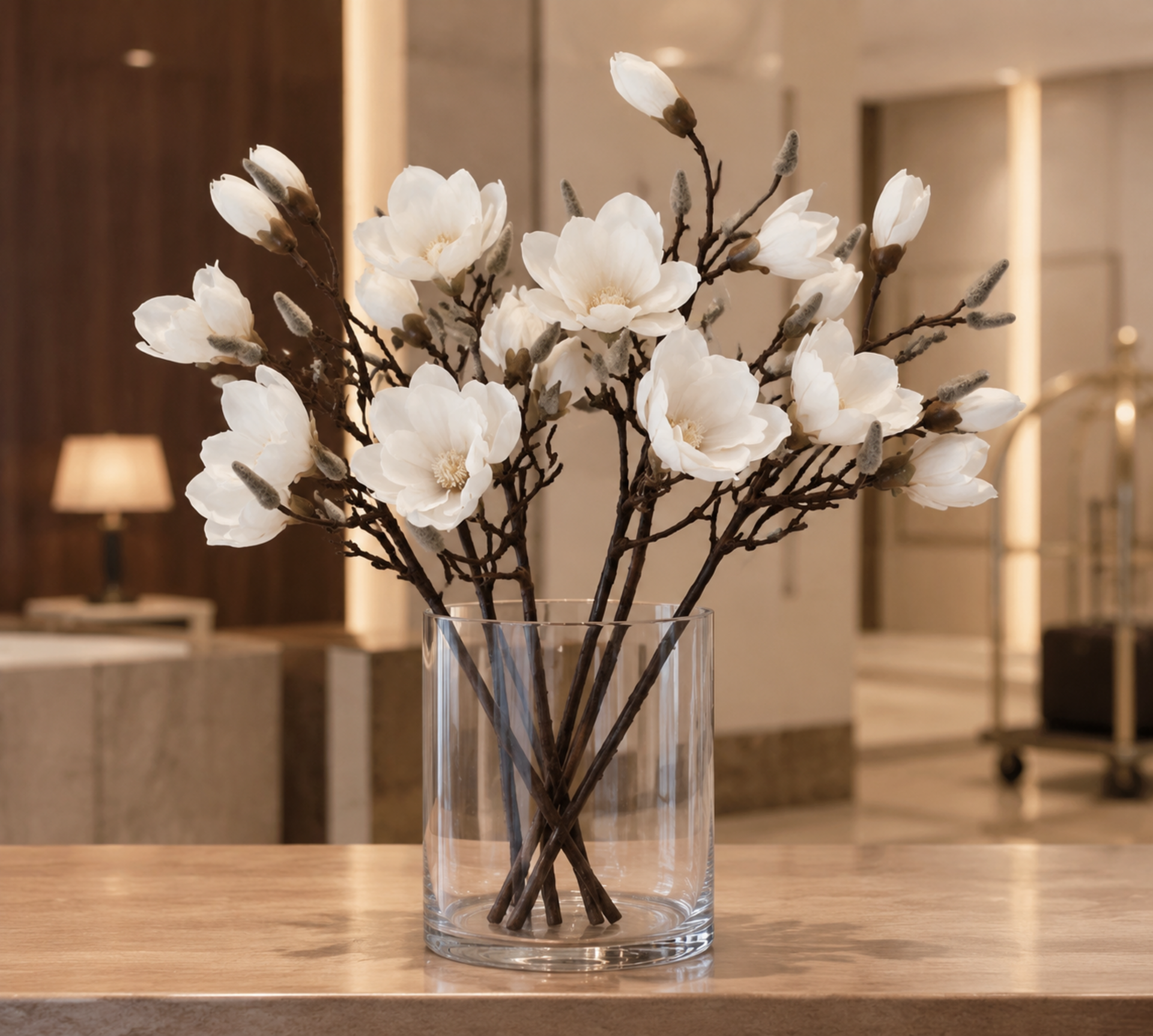 Magnolia Sulungiana H 100  in poliester - Sconti per Fioristi e Aziende .