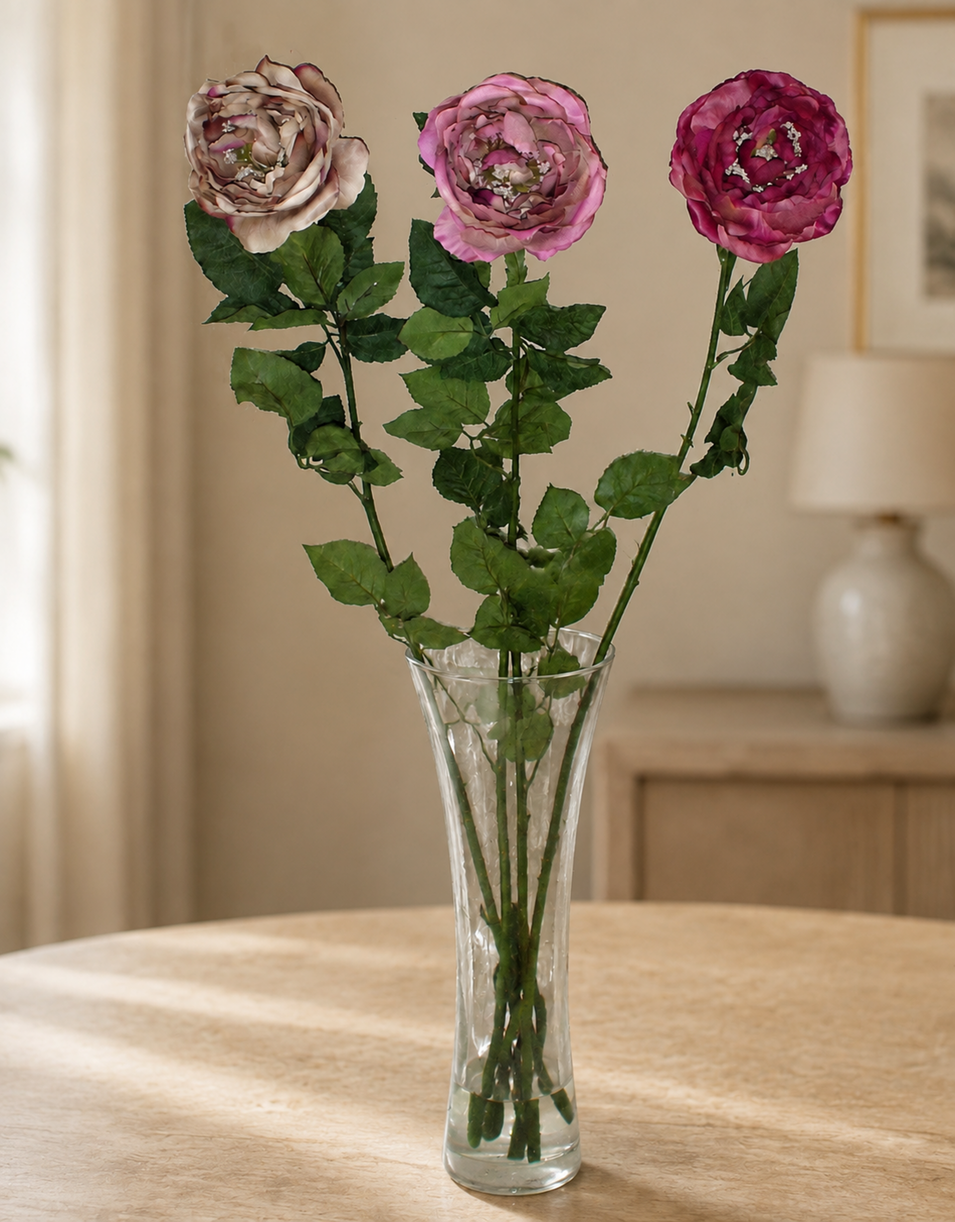 Rosa British Arredo  Artificiale in poliestere - Sconti per Fioristi e Aziende .