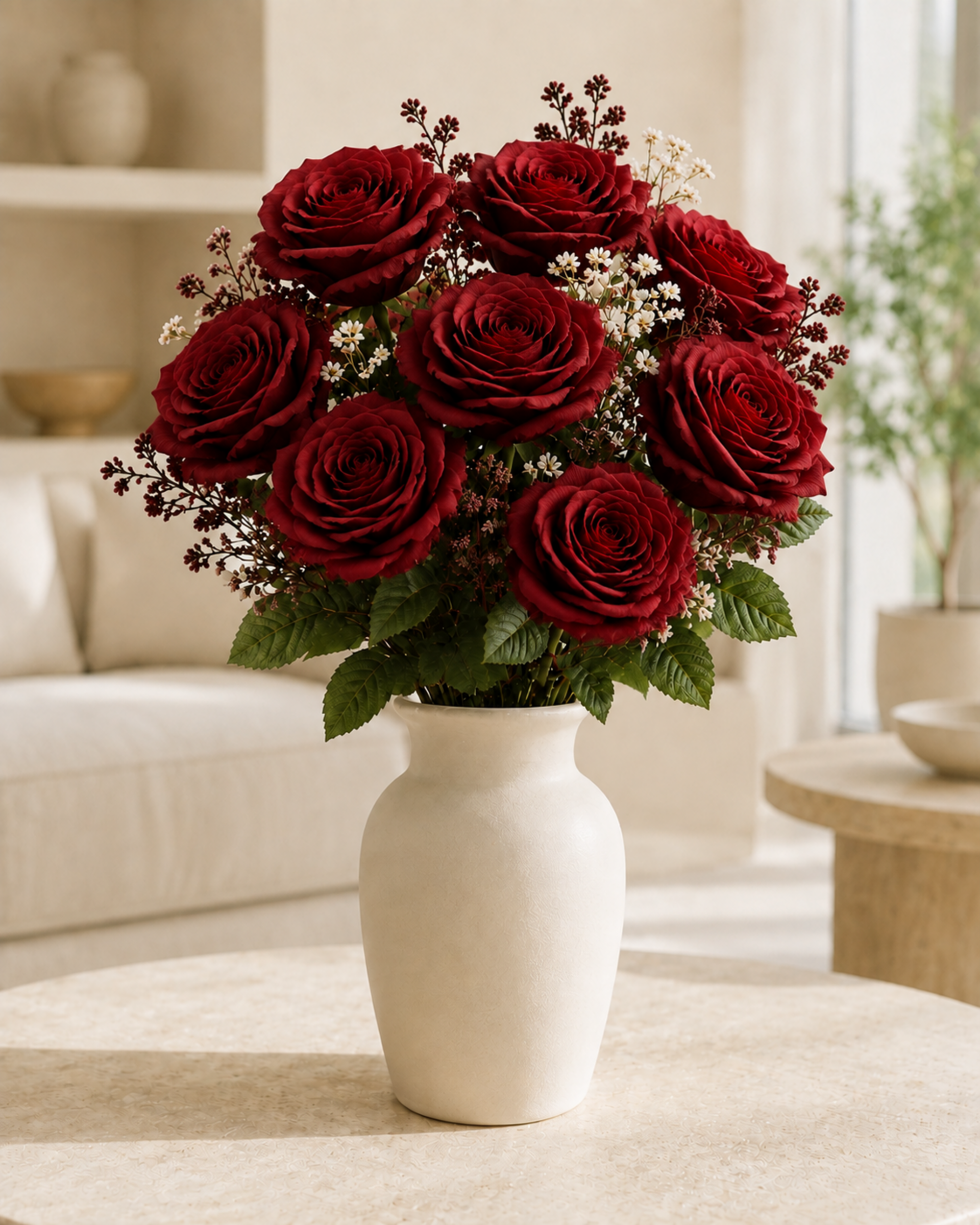 Rosa aperta Arredo Artificiale in poliestere - Sconti per Fioristi e Aziende .