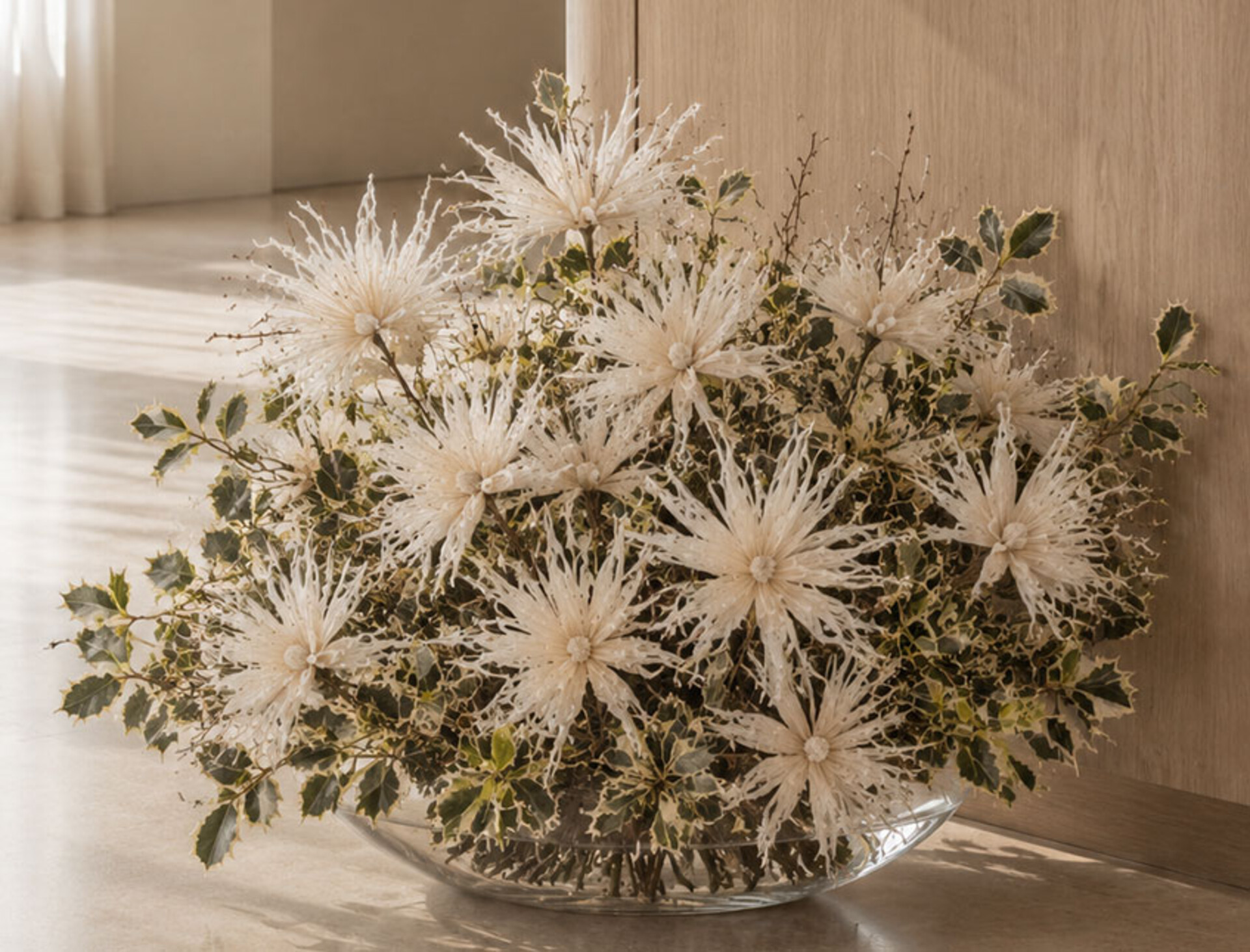 Clematis Artificiale H 66  - Sconti per Fioristi e Aziende Glitterata con petali animat