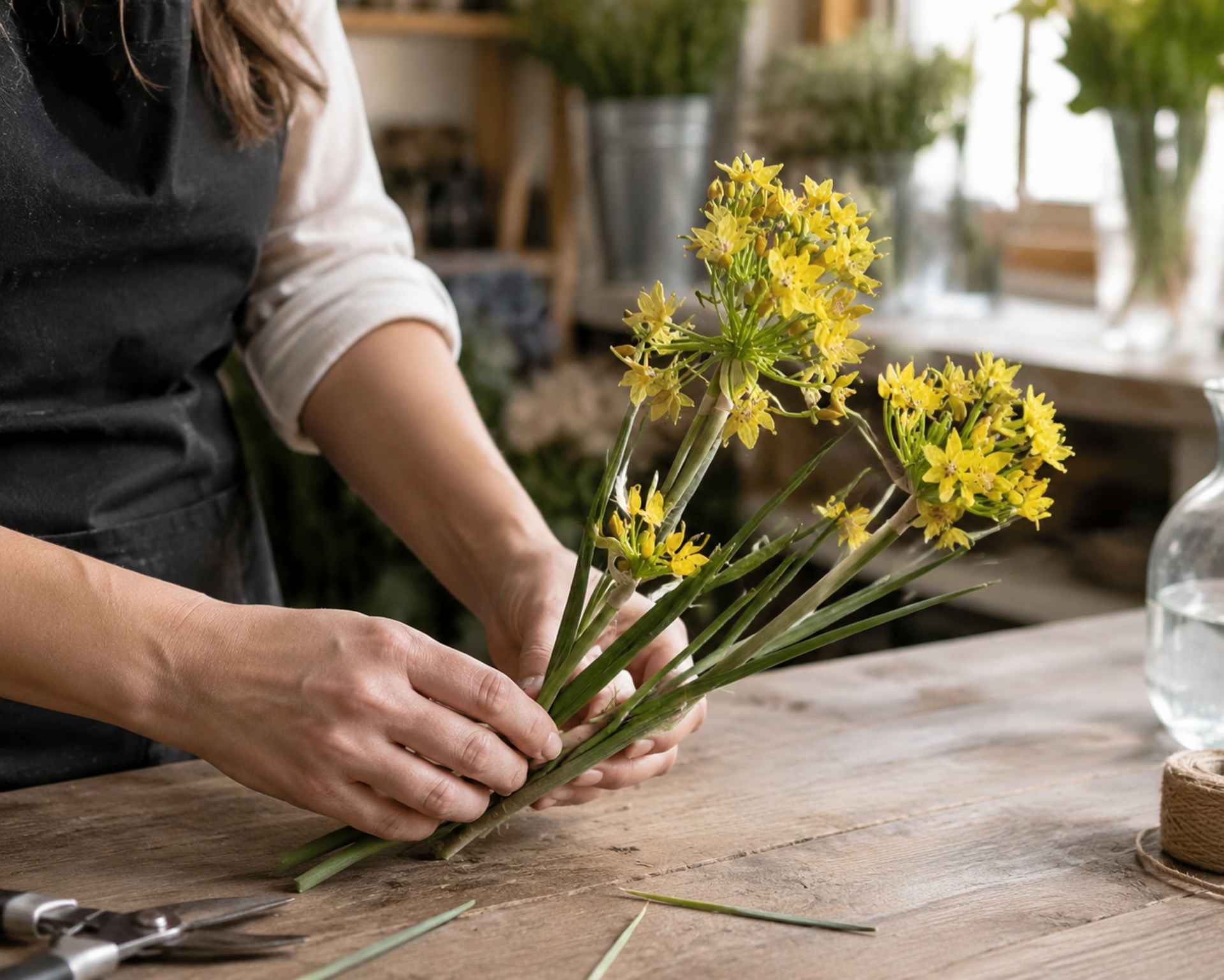 Allium Plant H 58 in poliestere - Sconti per Fioristi e Aziende - Artificiale