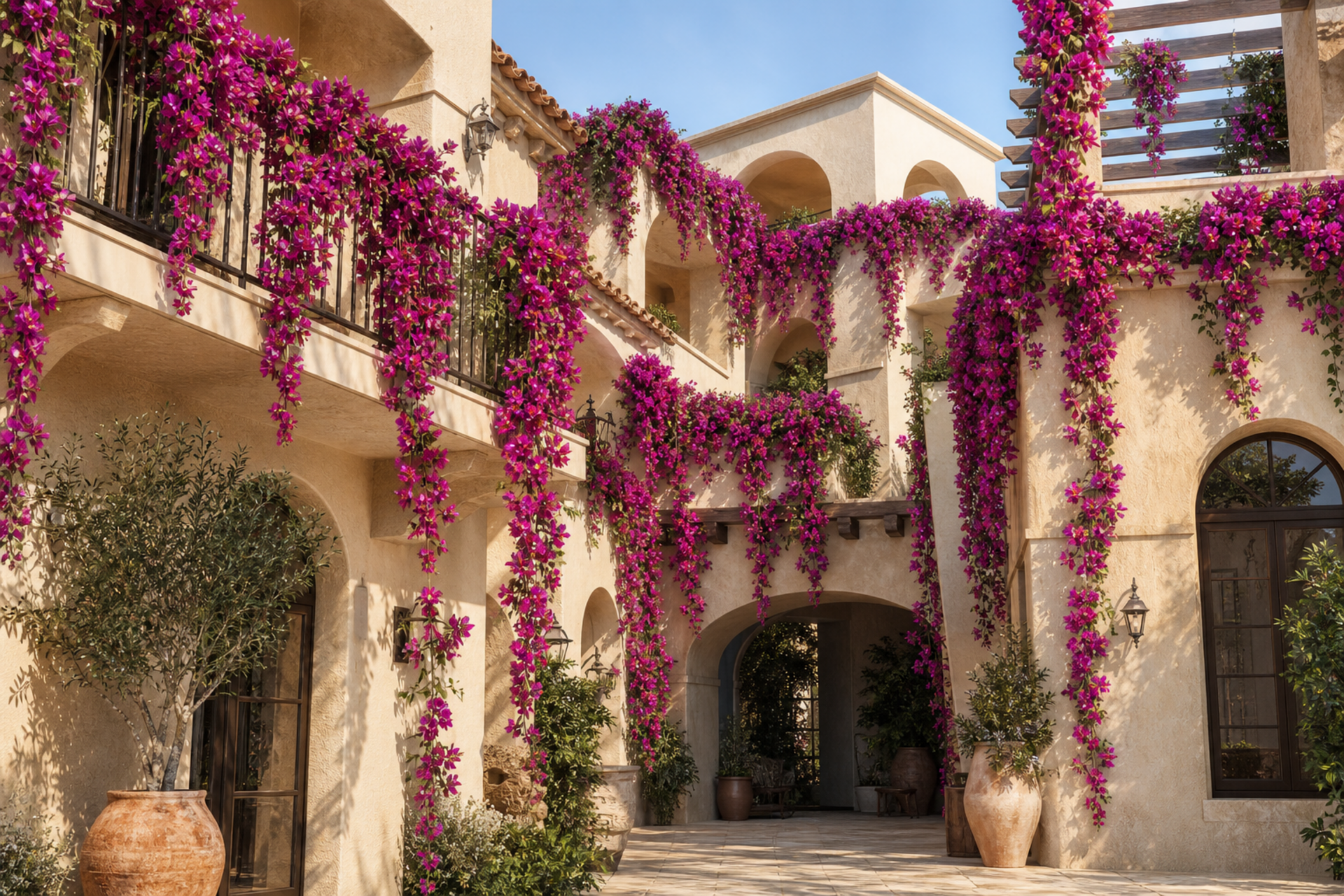Bouganvillea cadente Fuxia H 130 cm - Sconti per Fioristi e Aziende . - Artificiale