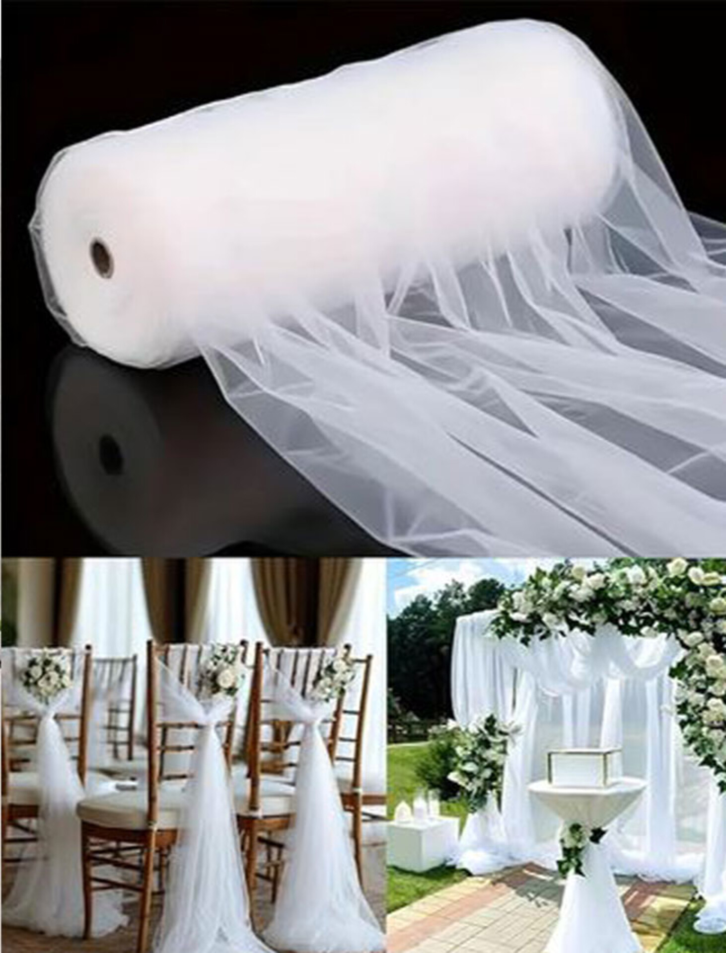Tulle a rotolo H 60 x 100 mt - Sconti per Fioristi e Aziende - Prodotto in Italia