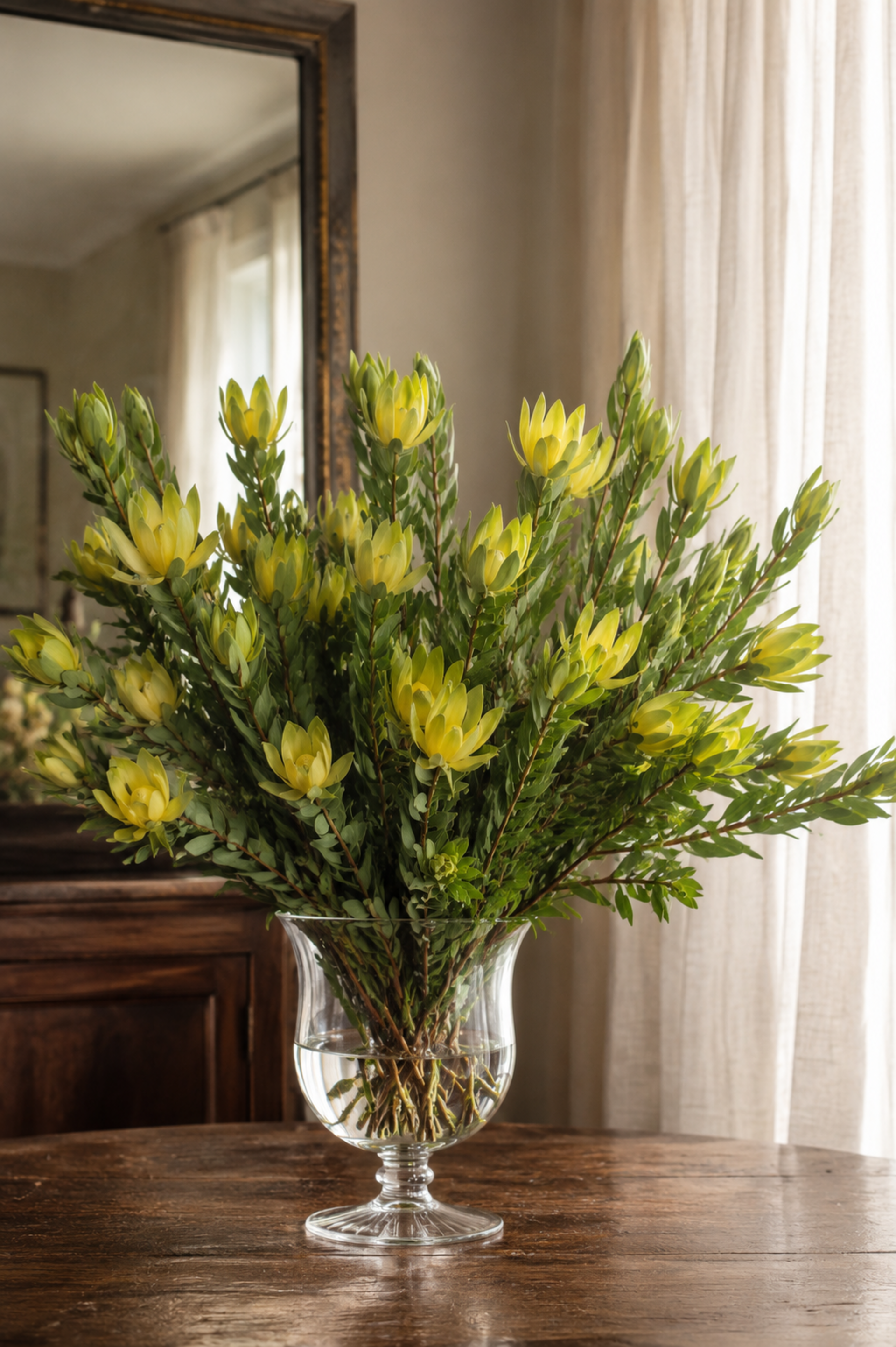 Leucadendron x 3 H 60 - Sconti per Fioristi e Aziende . - In poliester