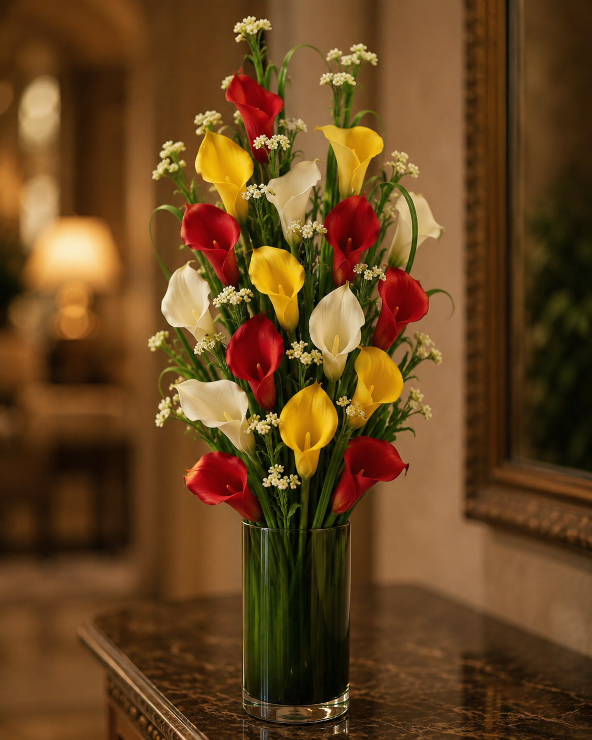 Calla Spray x 8 H 35 in Polifoam - Sconti per Fioristi e Aziende - Artificiale
