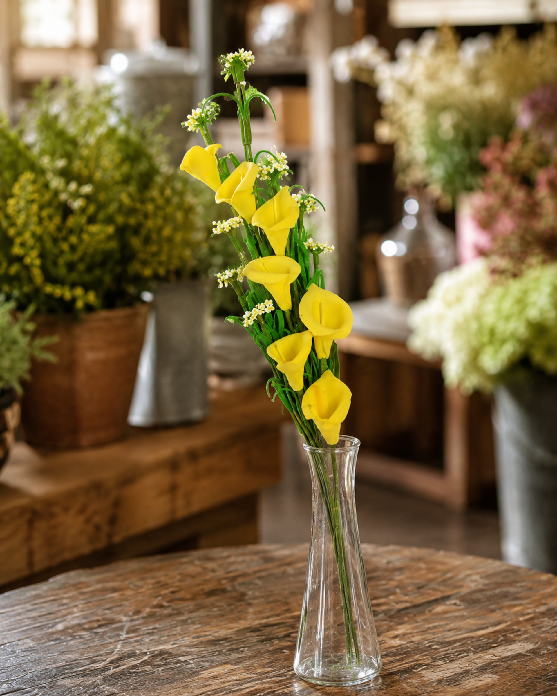 Calla Spray x 8 H 35 in Polifoam - Sconti per Fioristi e Aziende - Artificiale