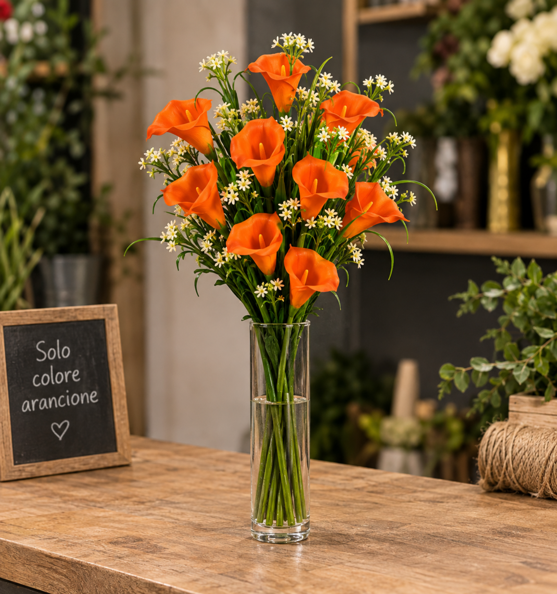 Calla Spray x 8 H 35 in Polifoam - Sconti per Fioristi e Aziende - Artificiale