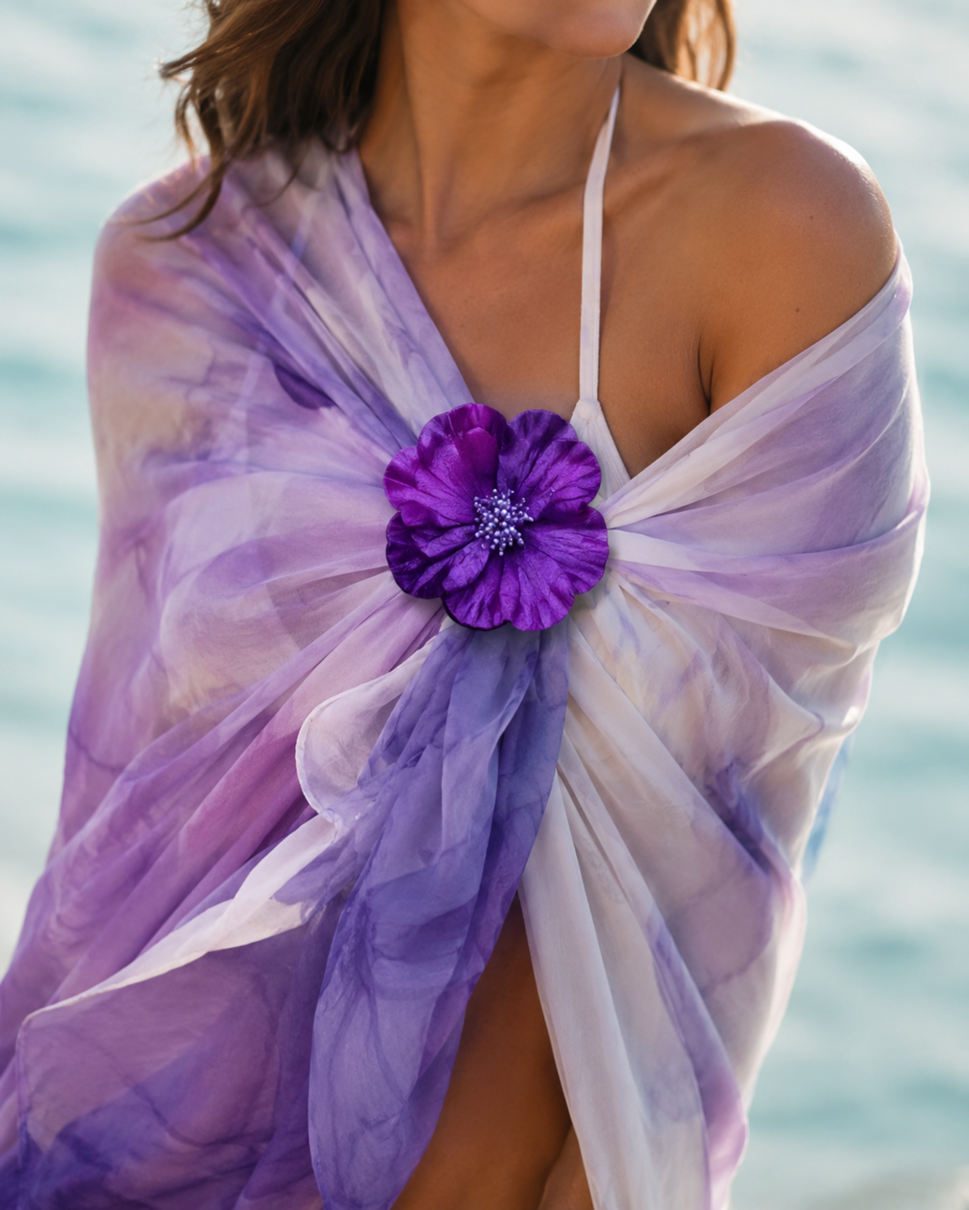 Hibiscus velluto con spilla - Sconto per Fioristi e Aziende - dm. 12