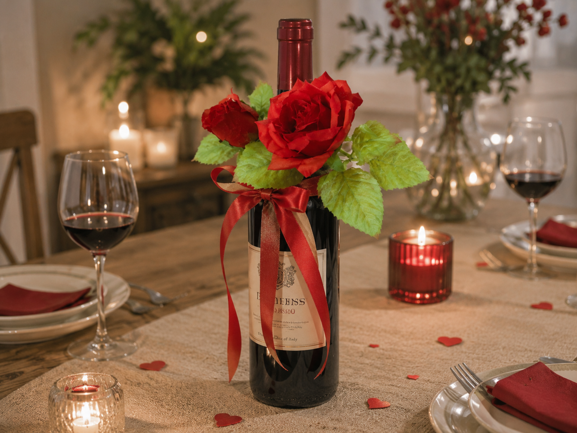 Rosa Rossa x 2  in velure - Sconti per Fioristi e Aziende - Artificiale