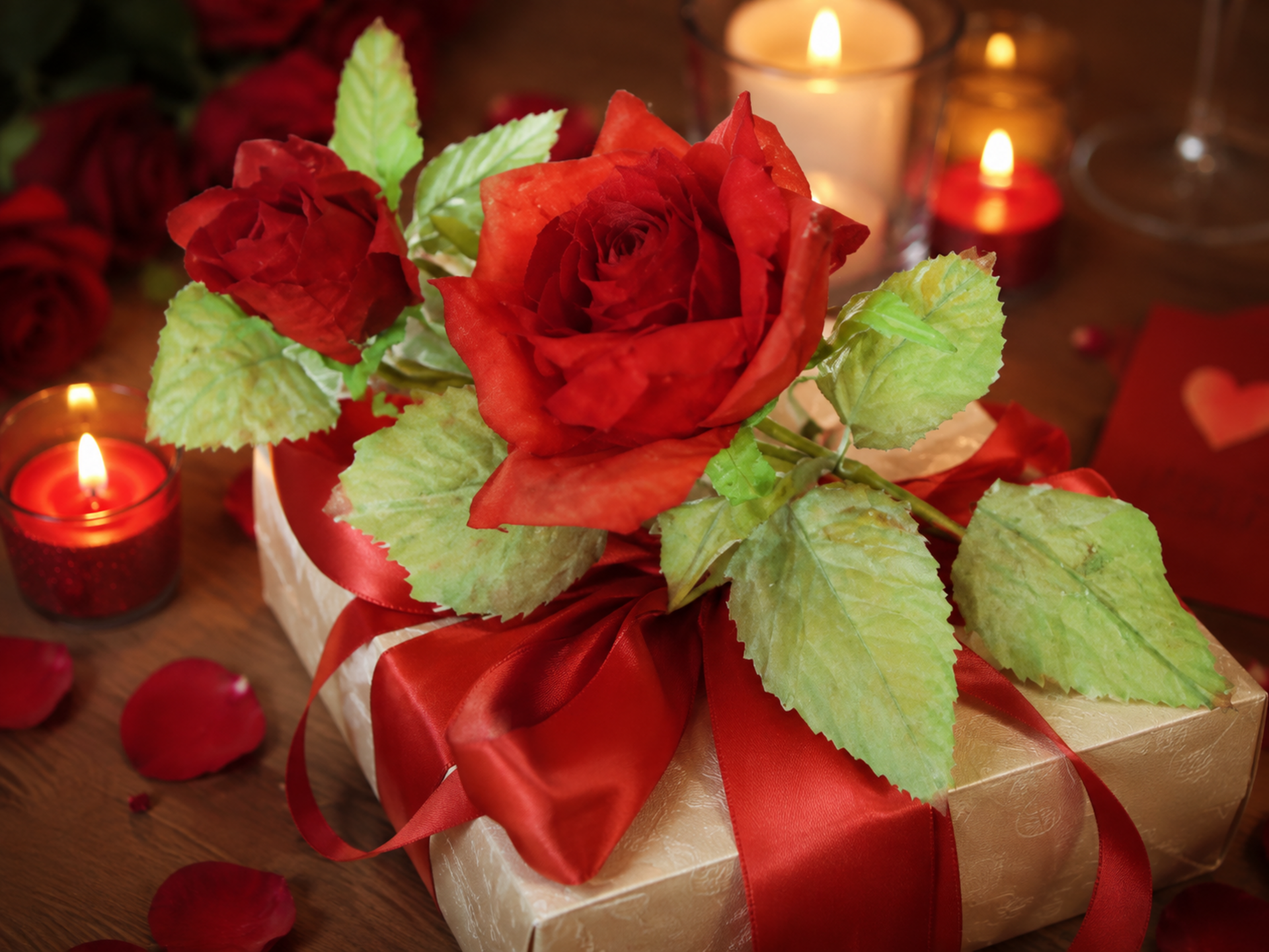 Rosa Rossa x 2  in velure - Sconti per Fioristi e Aziende - Artificiale