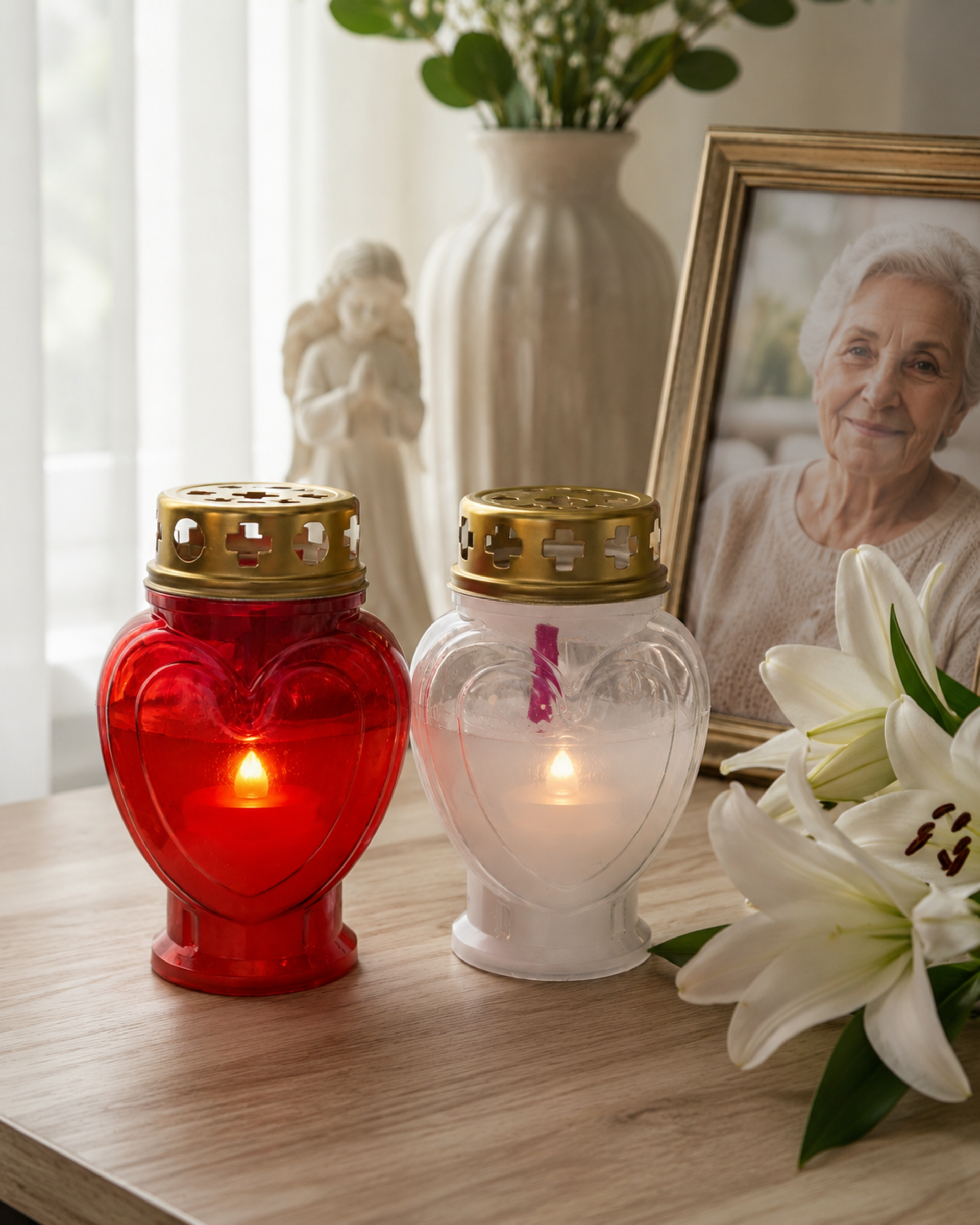 Lumino Cuore a batteria  - Sconti per Fioristi e Aziende - Durata 150 giorni