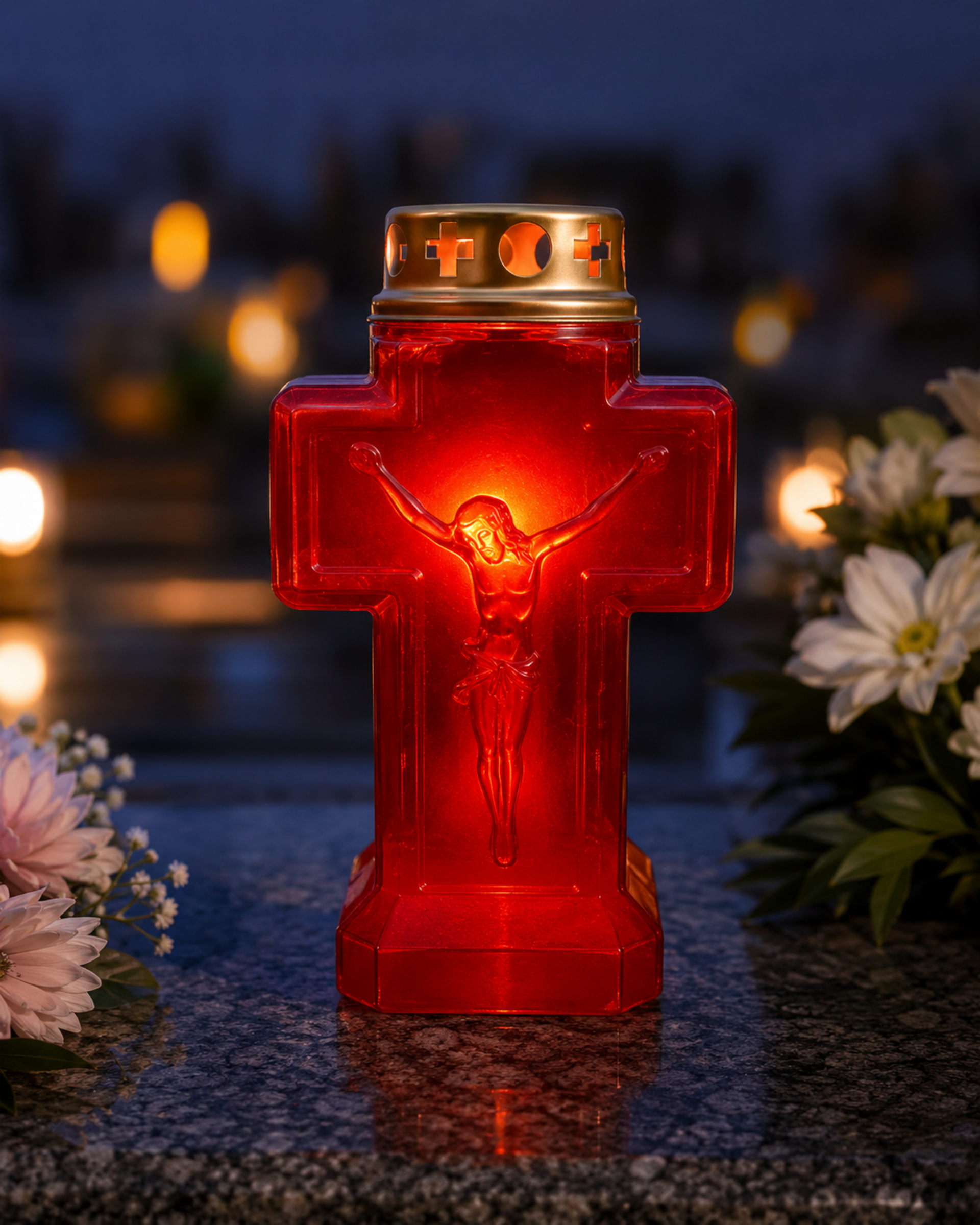 Lumino croce H 19  - Sconti per Fioristi e Aziende - durata 365 giorni