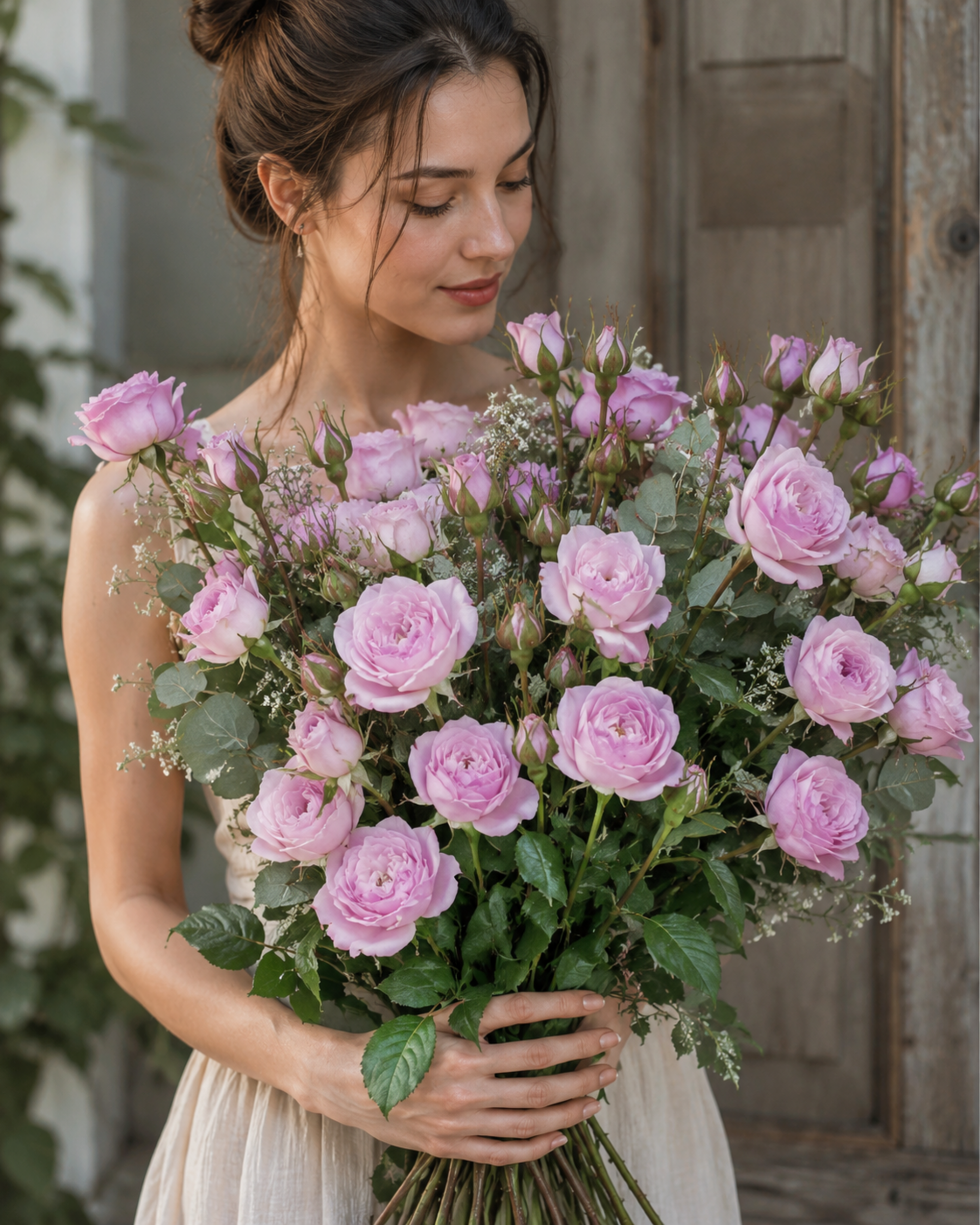 Rosa paul x 4 in poliestere - Sconti per Fioristi e Aziende . - Artificiale