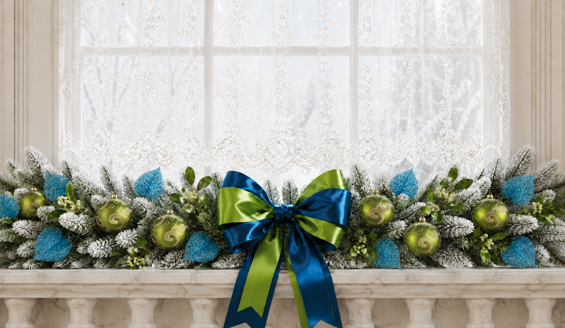 Anturium artificiale H 90  - Sconti per Fioristi e Aziende Glitterato Turchese/Verde/Argento