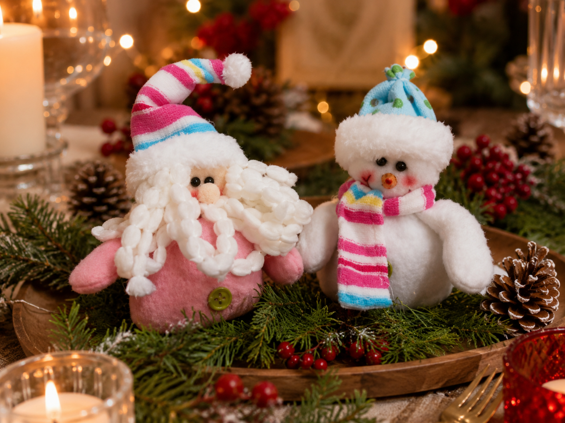 Babbo Natale & Pupazzo H 14 - Sconti per Fioristi e Aziende - Sweet Candy