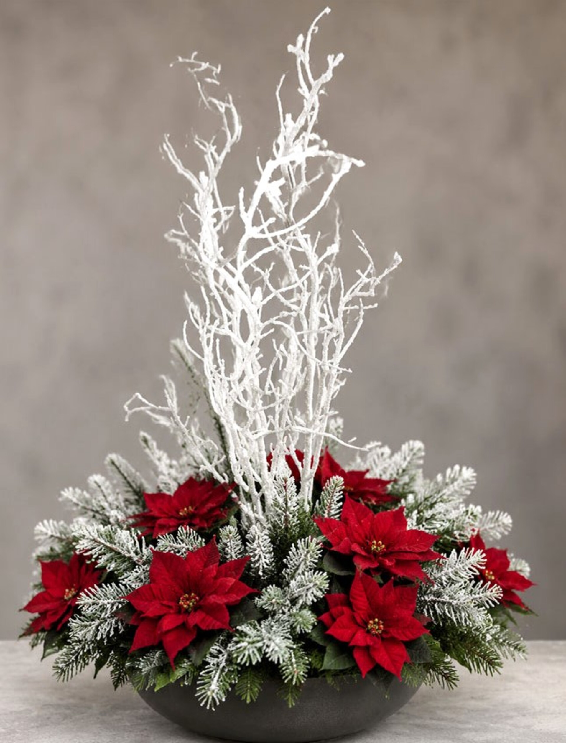Curly bianco glitterato H 78  - Sconti per Fioristi e Aziende - Artificiale in gomma