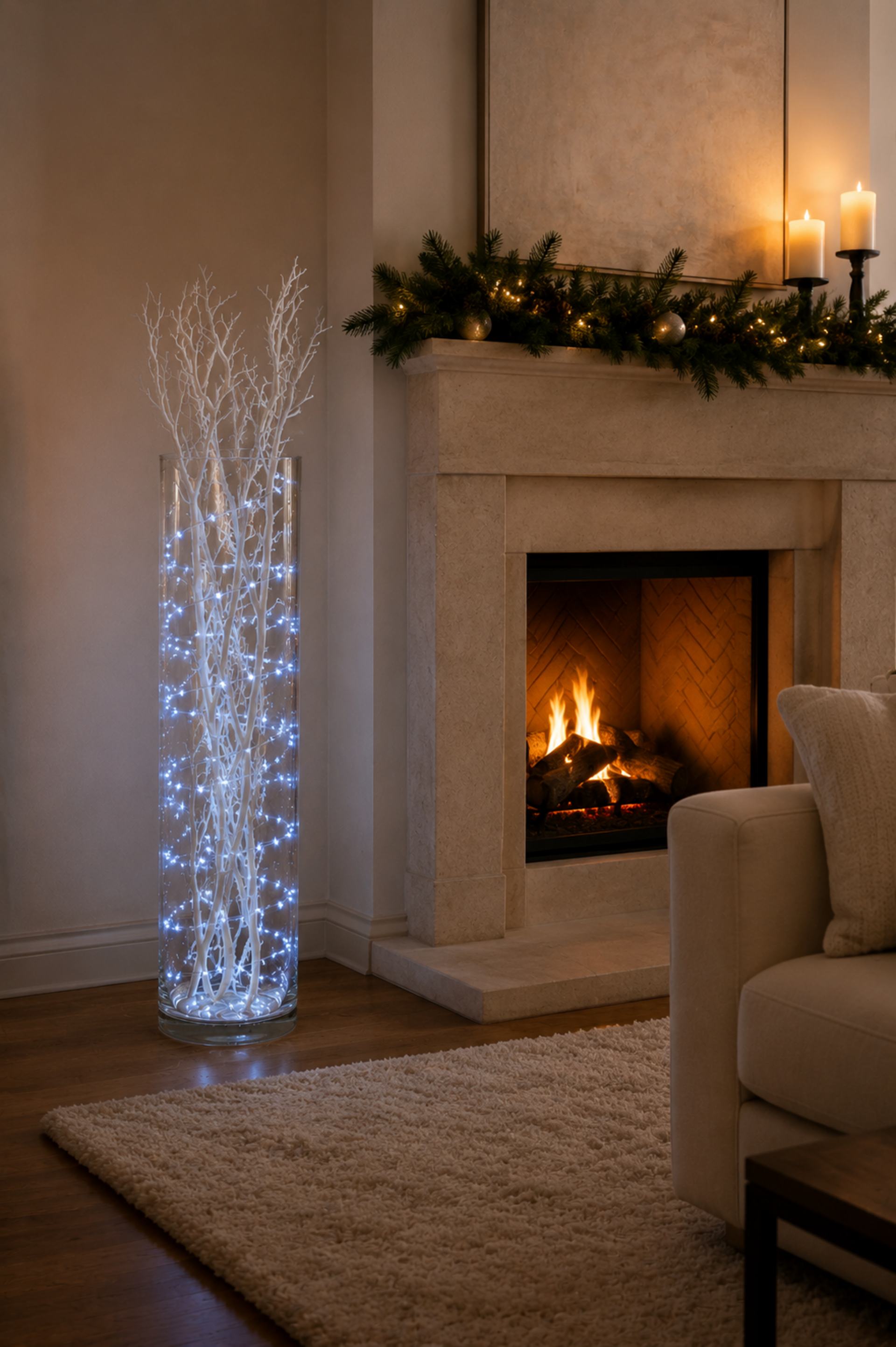 Curly bianco glitterato H 78  - Sconti per Fioristi e Aziende - Artificiale in gomma