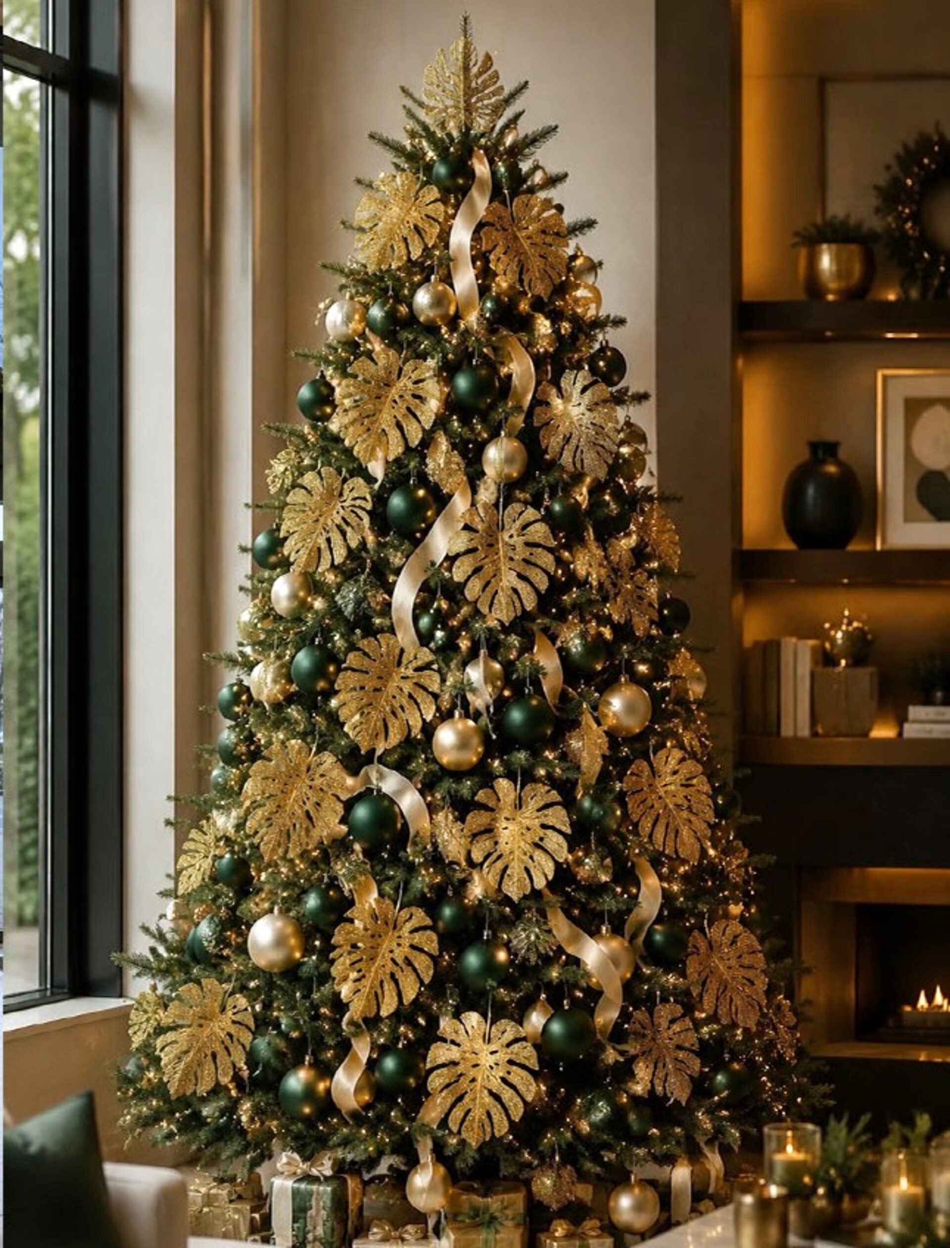 Foglia di Vite Oro cm. 40 - Sconti per Fioristi e Aziende - Glitterato Artificiale