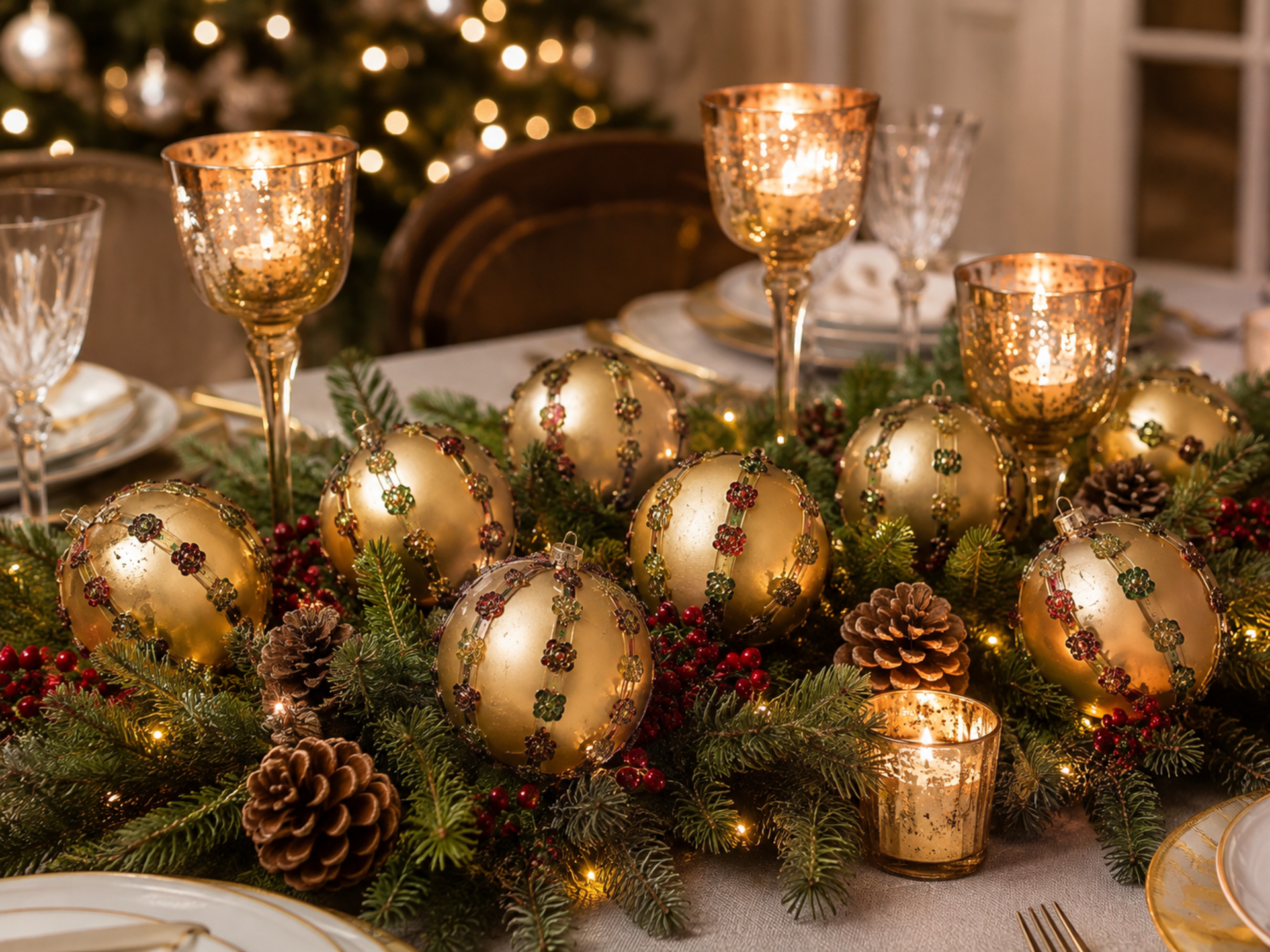 Palline di Natale dm. 8  - Sconti per Fioristi e Aziende - Meridian Oro decorate
