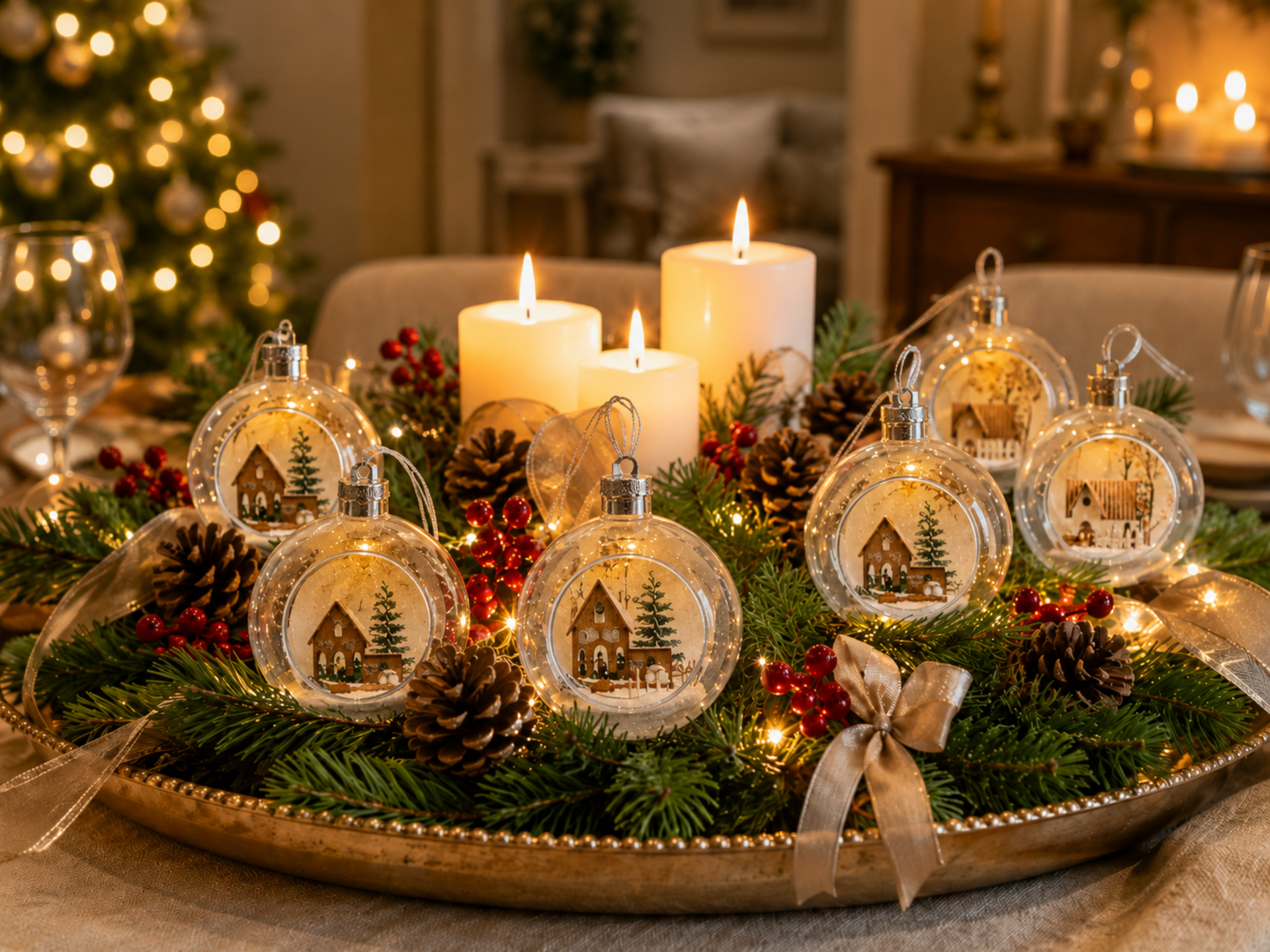Sfera Vetro di Natale Led  - Sconti per Fioristi e Aziende - dm. 8 H 10 in 4 modelli