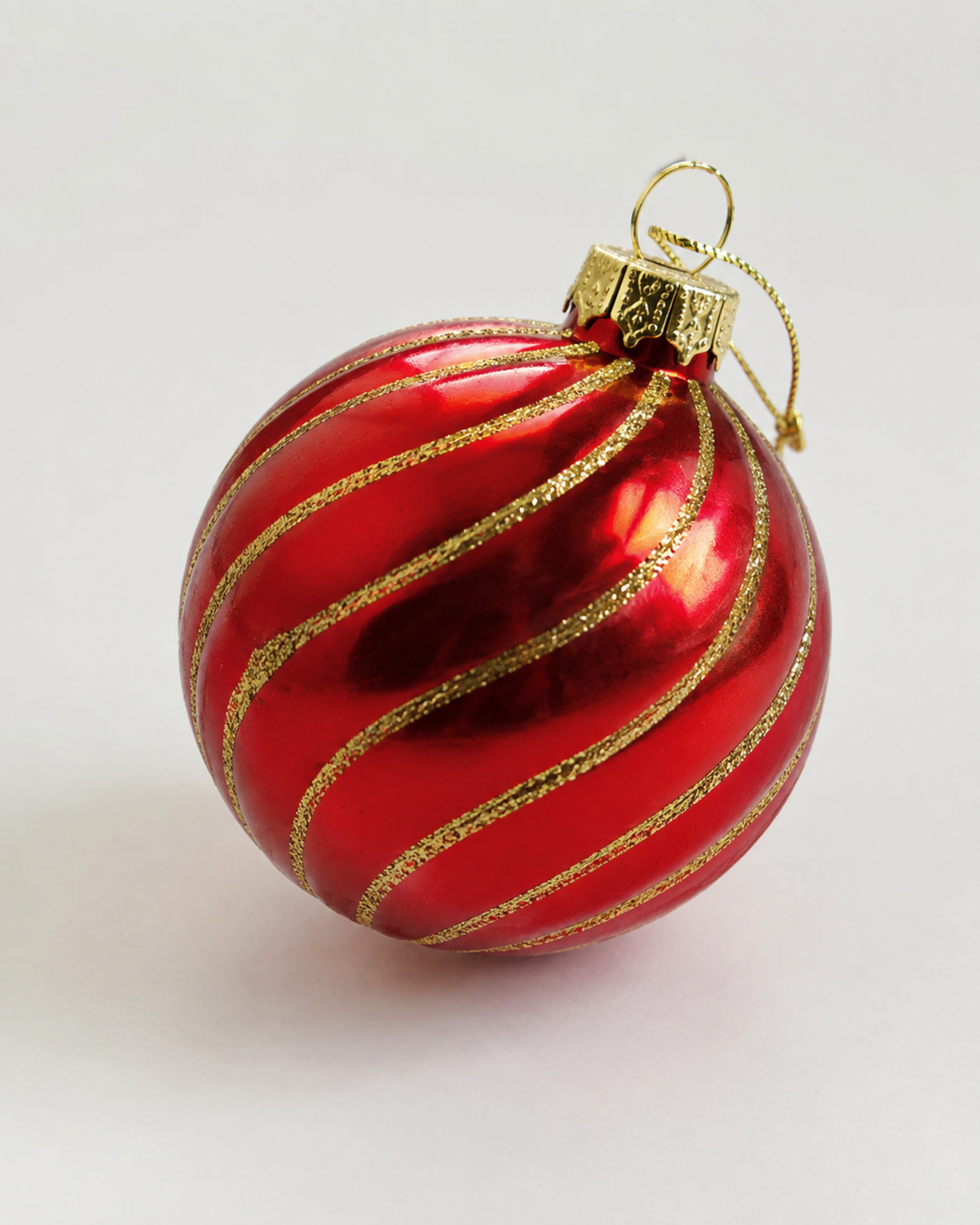 Palline di Natale x 3 bronzo  - Sconti per Fioristi e Aziende - con filo glitterato