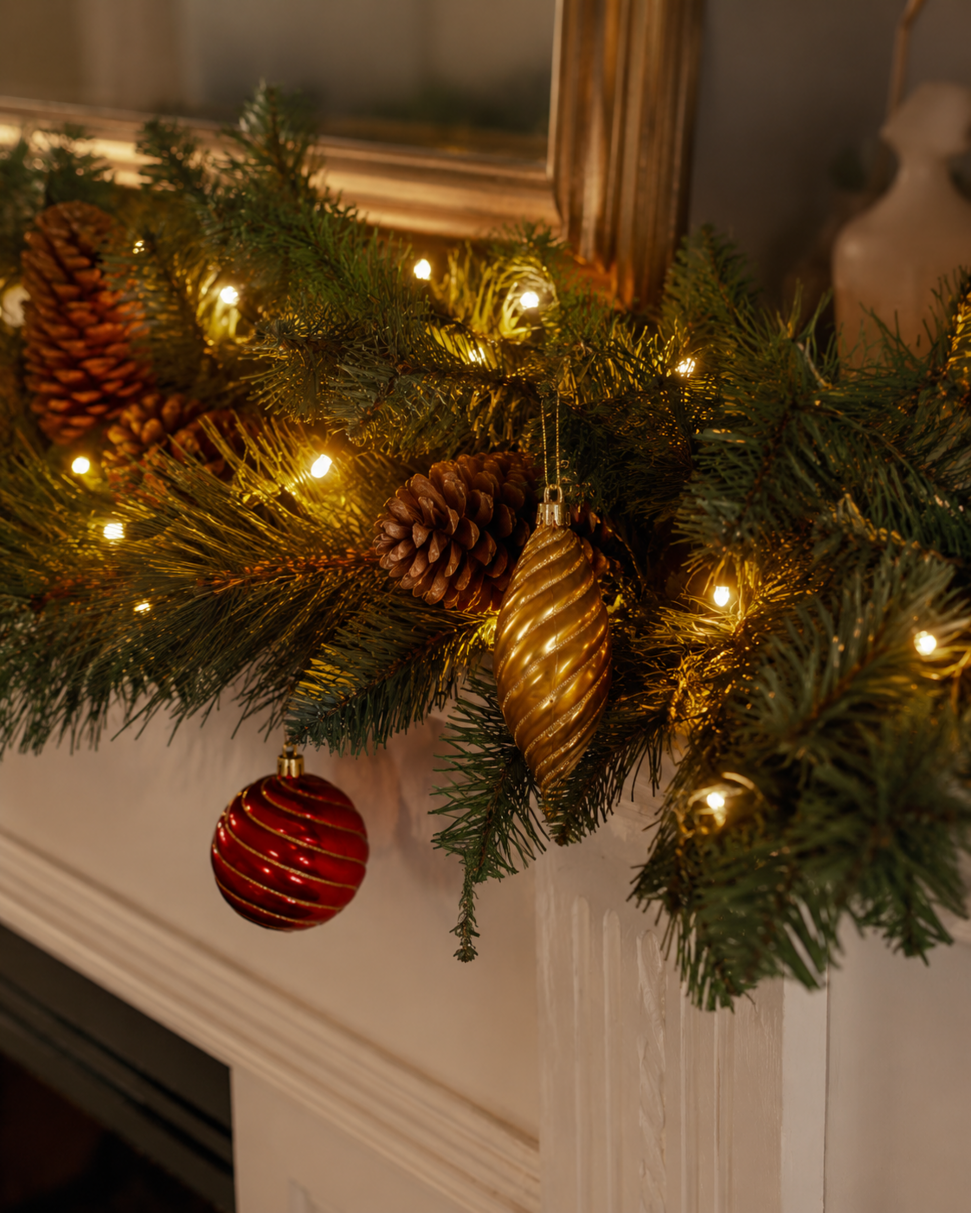 Palline di Natale x 3 bronzo  - Sconti per Fioristi e Aziende - con filo glitterato