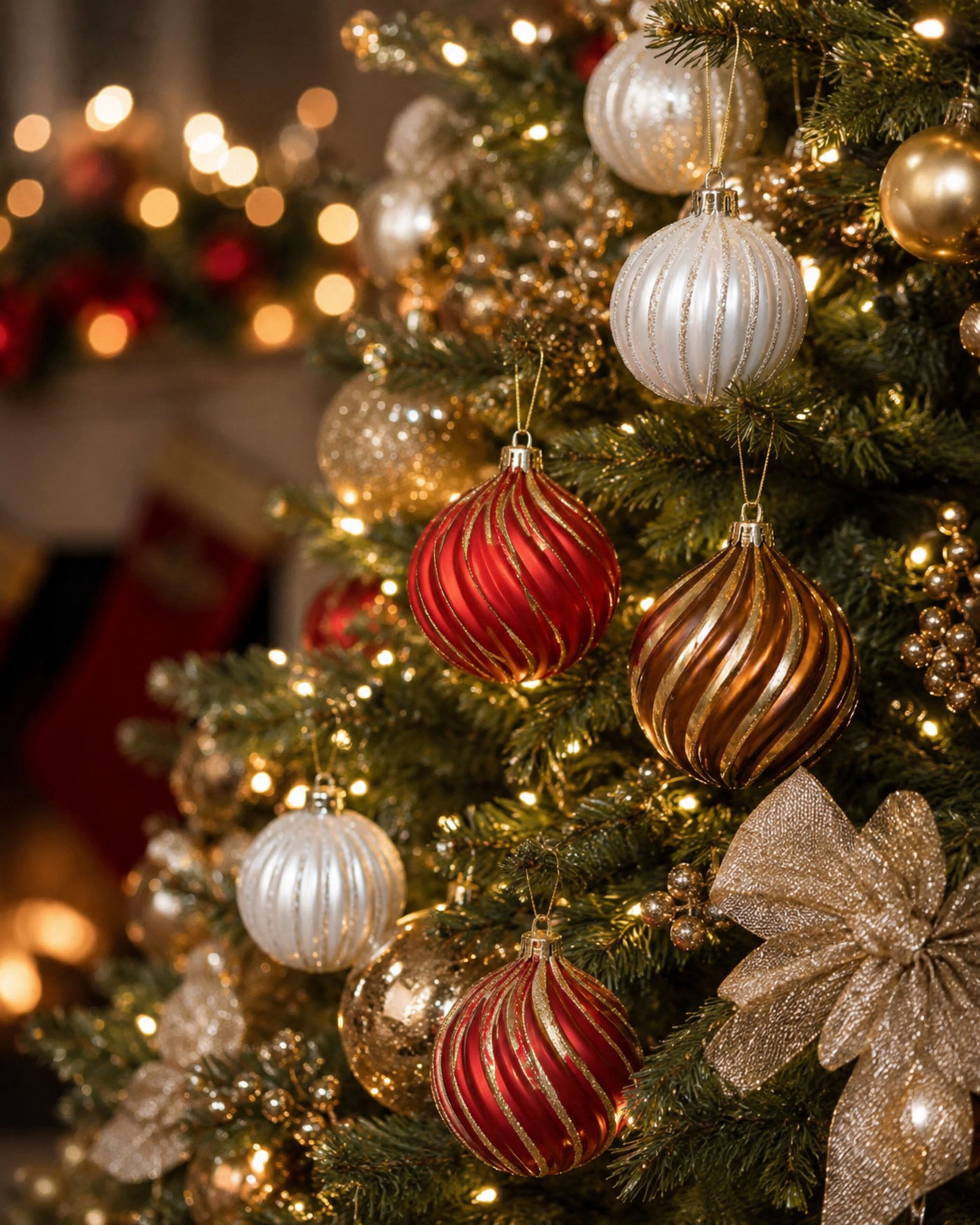 Palline di Natale x12 filo glitter - Sconti per Fioristi e Aziende - in 3 modelli e colori