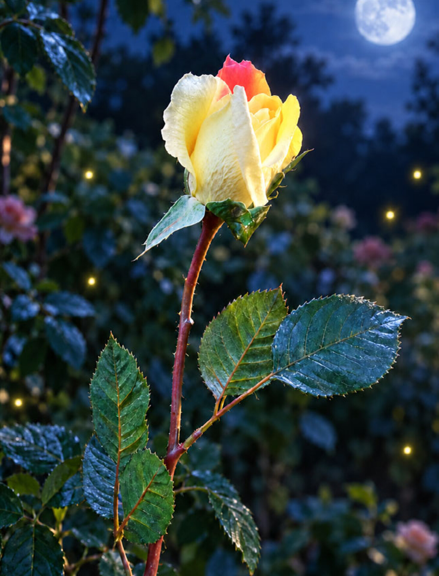 Bocciolo di rosa velvet in poliestere - Sconti per Fioristi e Aziende .