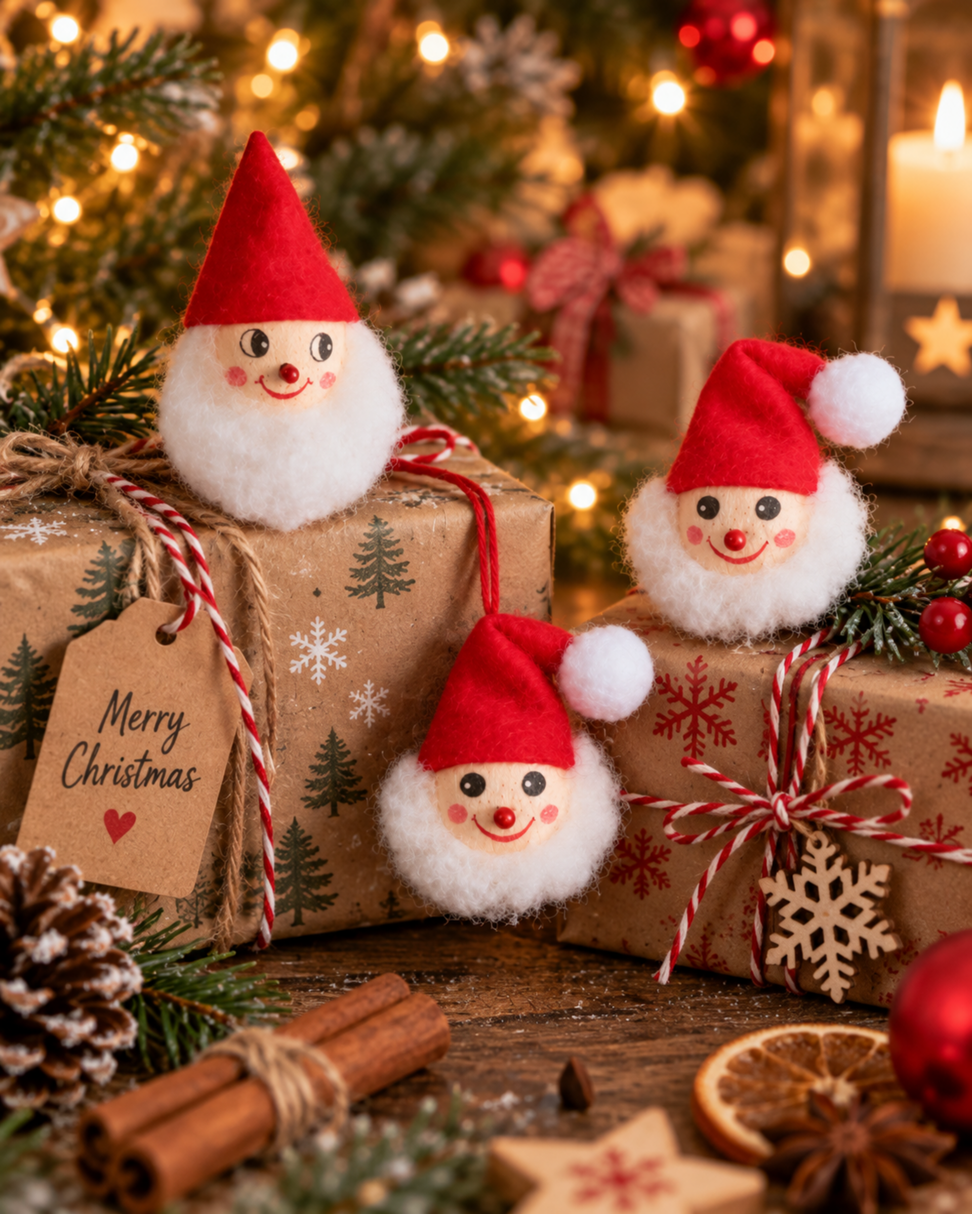 Testa di Babbo Natale con barba in ovatta  - Sconti per Fioristi e Aziende - in 2 misure