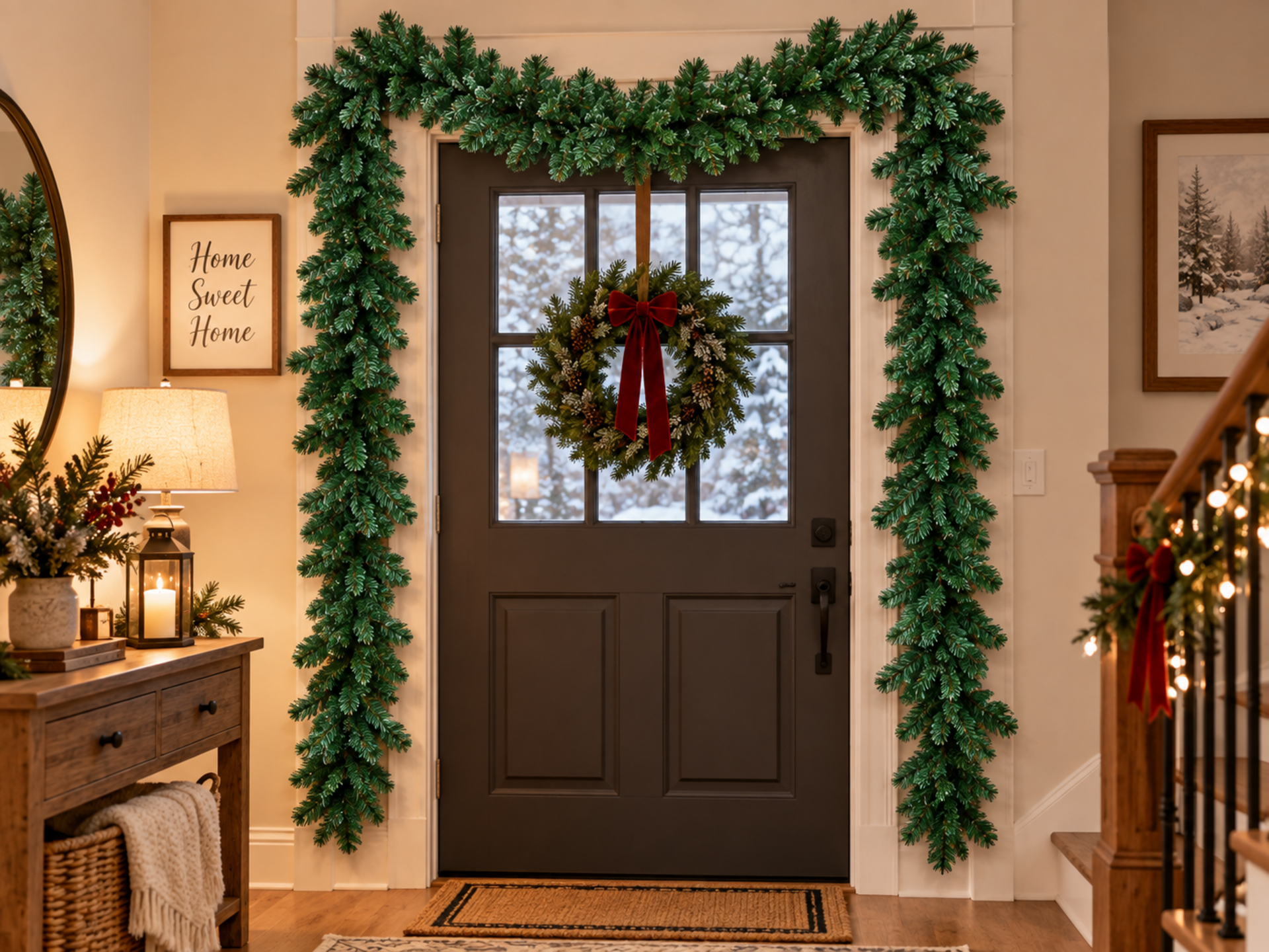 Festone di Natale cm.270 - Sconti per Fioristi e Aziende - dm.40 x 240 rami in Poliestere