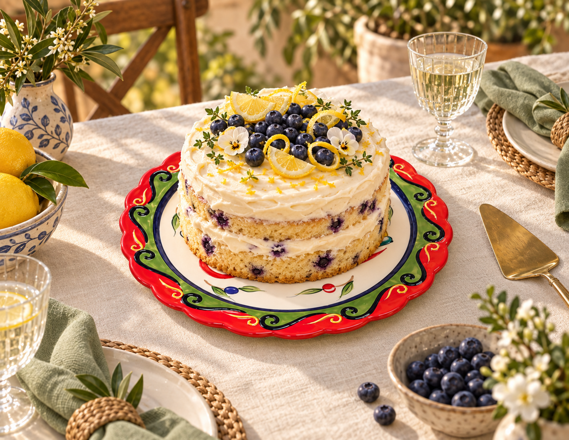 Piatto Porta Torta Dolcezza - Sconti per Fioristi e Aziende - Dm. 28 cm. In ceramica
