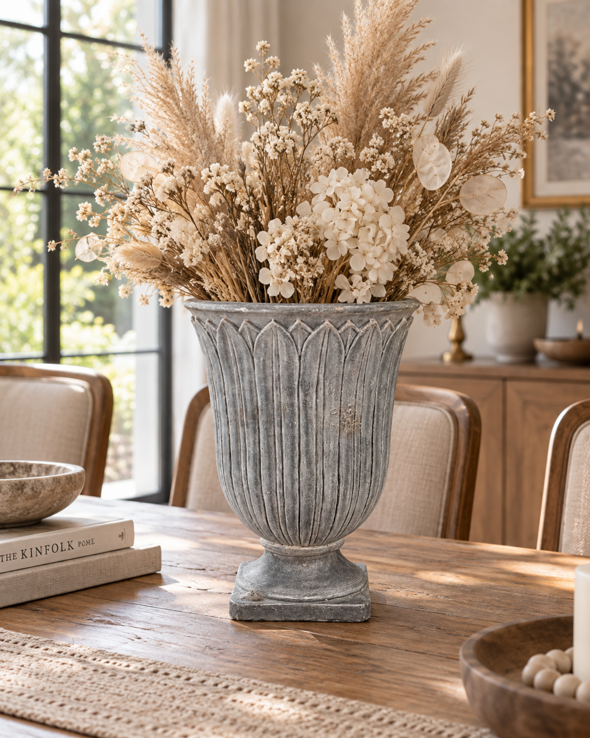 Coppa Anticata a foglie - Sconto per Fioristi e Aziende - H 25 in ceramica