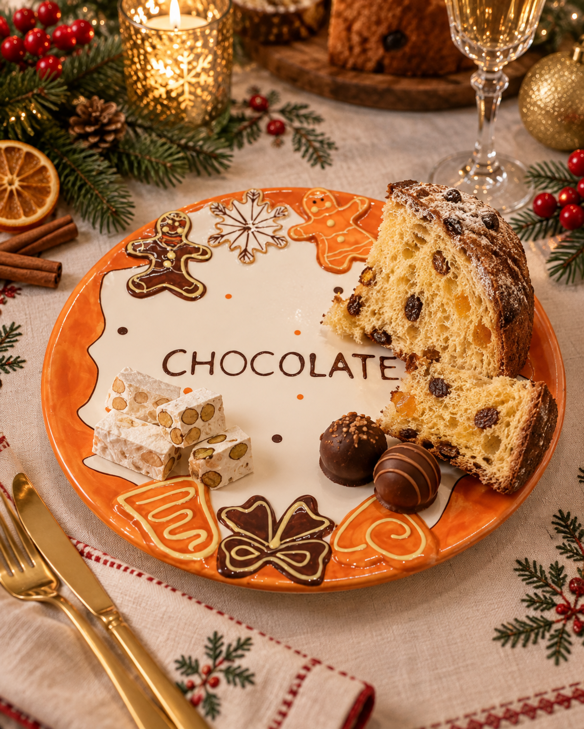 Piatto Porta Torta Chocolate - Sconti per Fioristi e Aziende - Dm. 28 cm. In ceramica