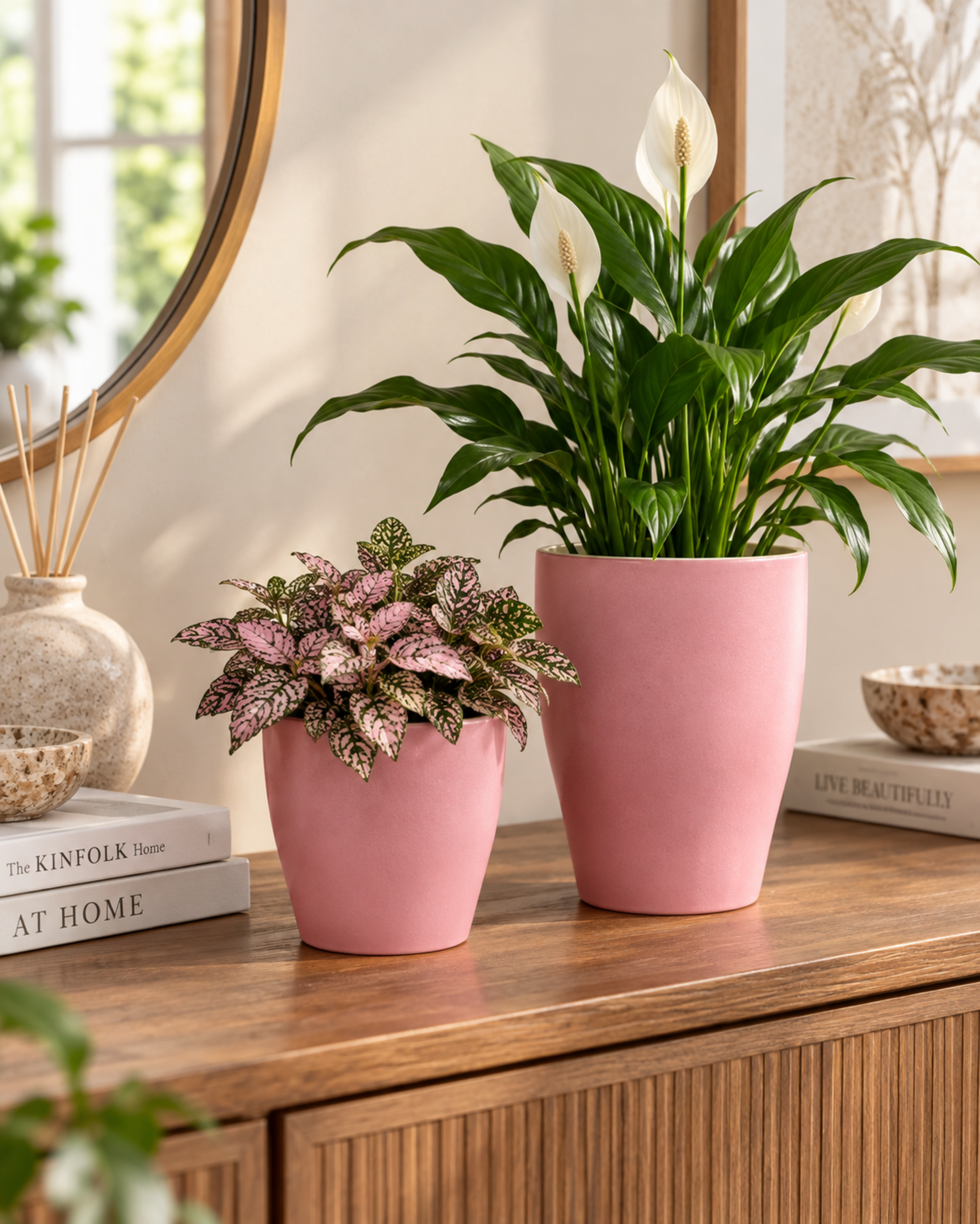 Vasi in ceramica smaltata lucida  - Sconti per Fioristi e Aziende - Serie da 2 o 3 vasi