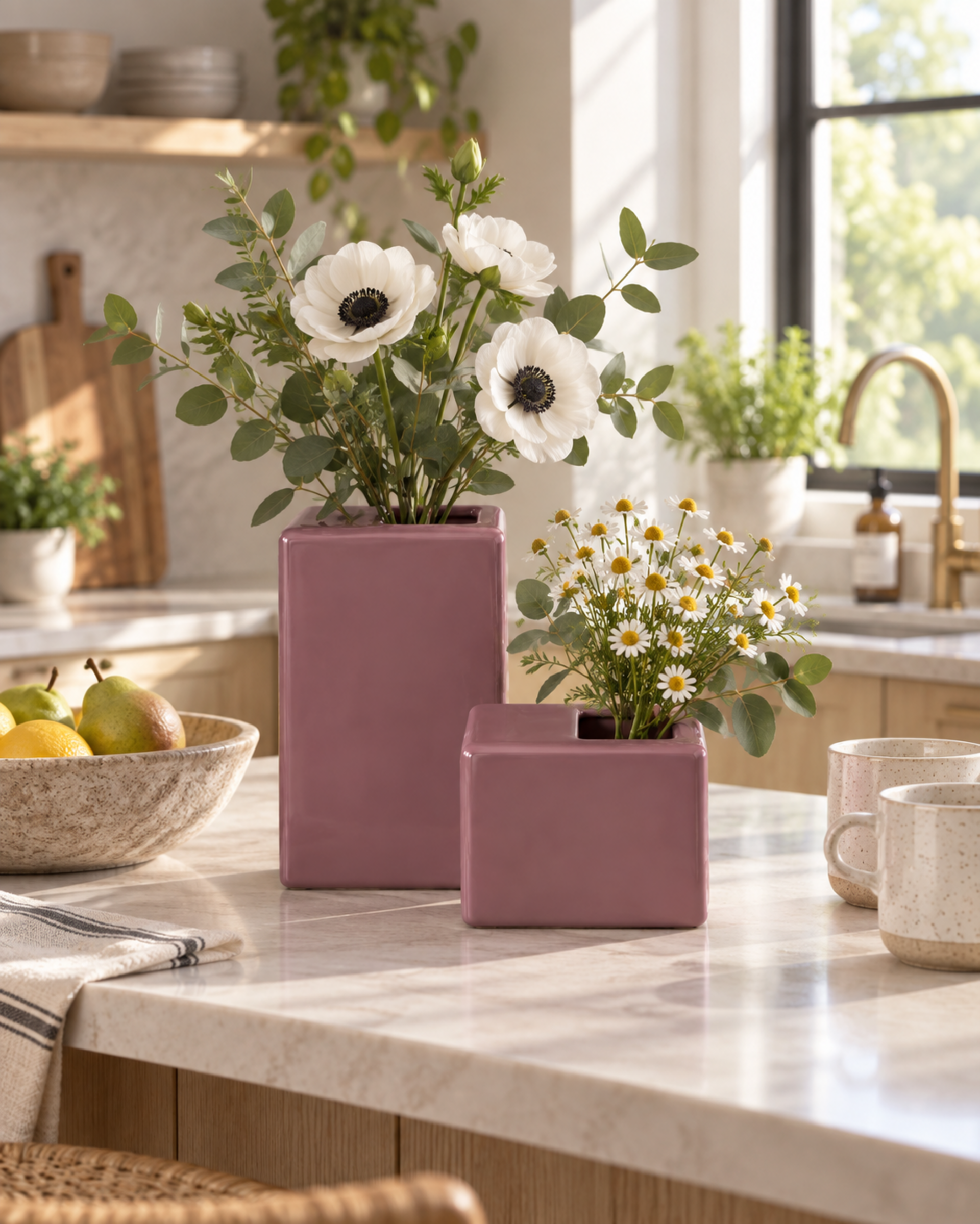 Vasetti cubo H 11 - H 9 - Sconti per Fioristi e Aziende - in ceramica GAV Flider