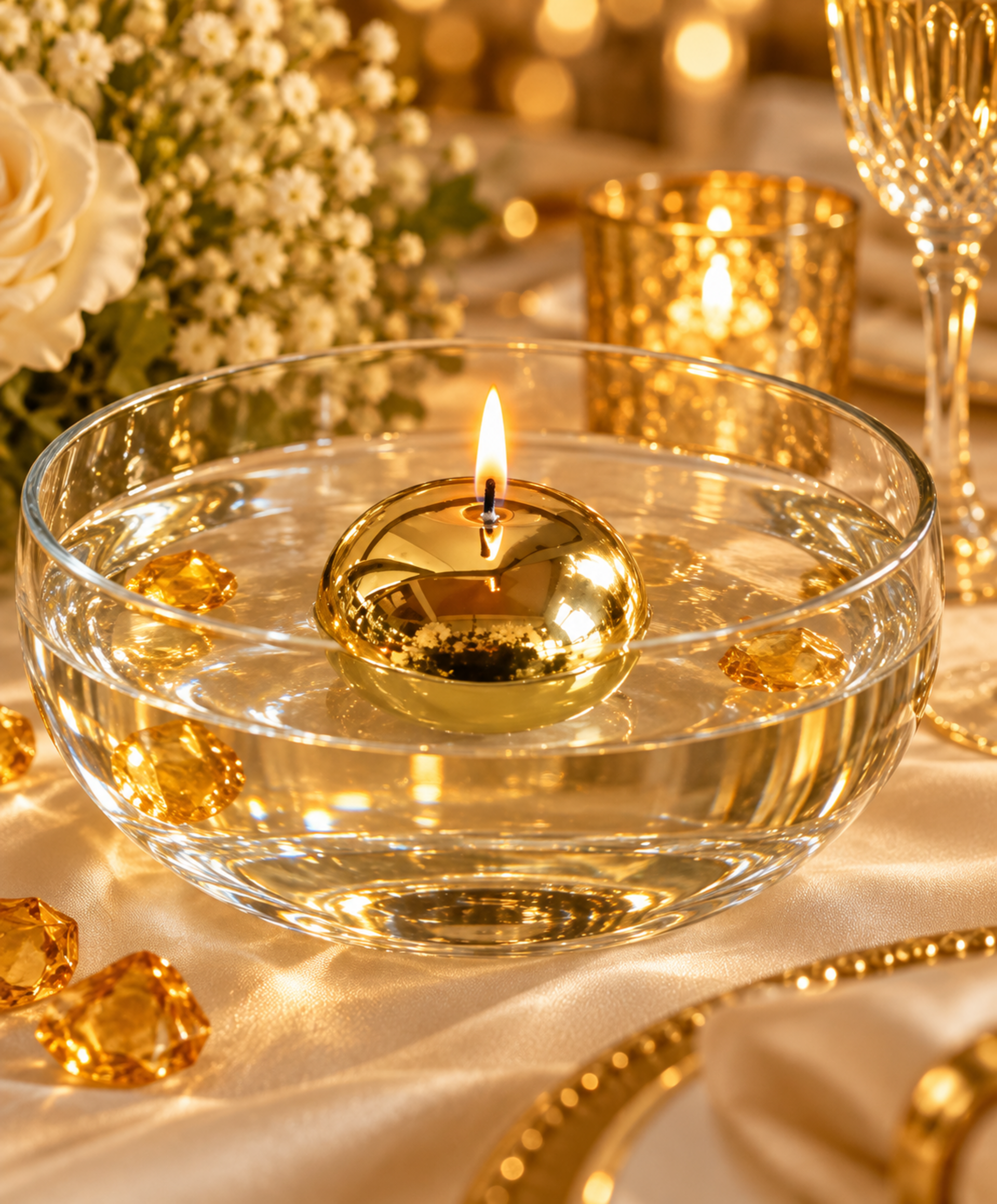 Candele galleggianti dm. 5 - Sconti per Fioristi e Aziende - Confezione x 4 lucide