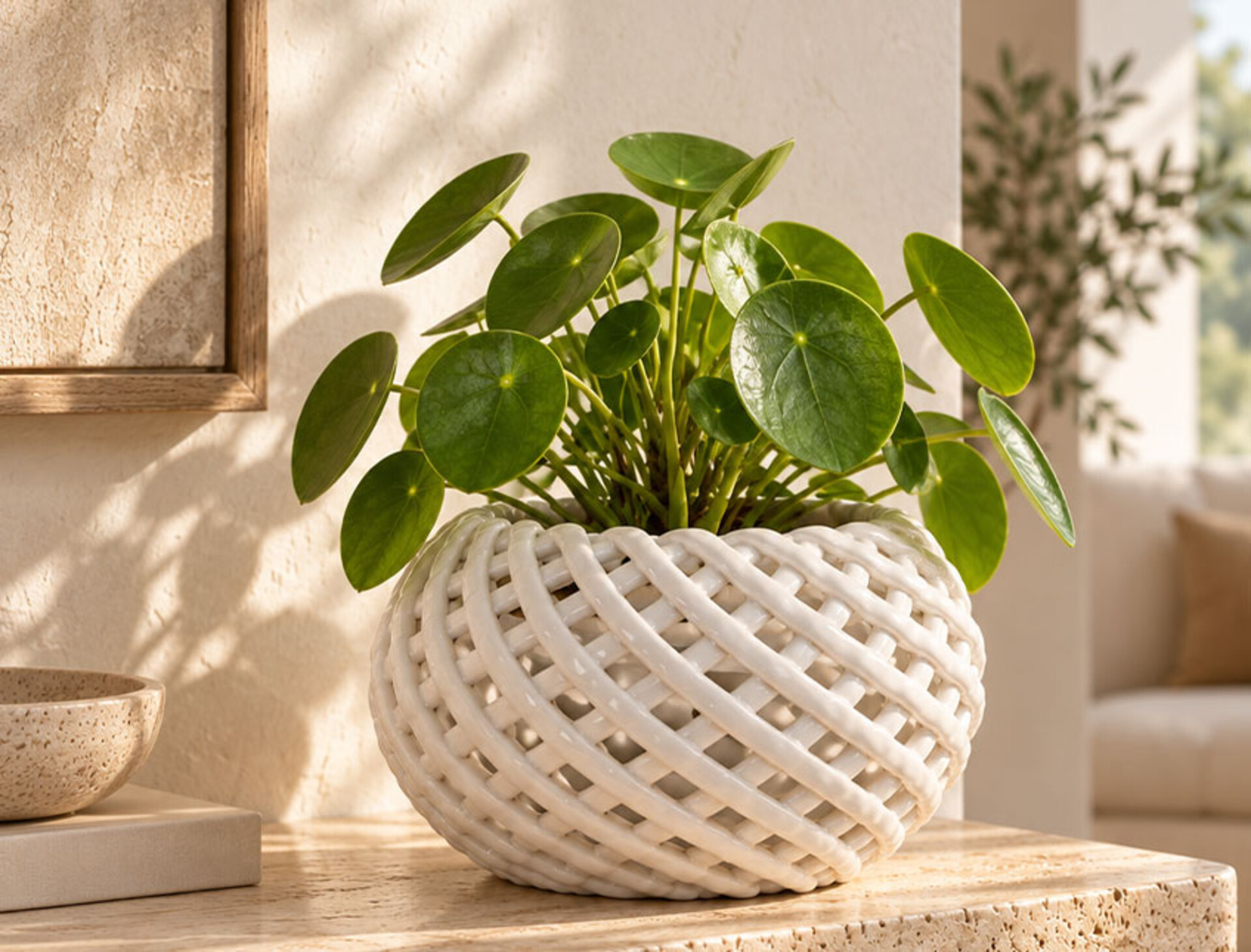 Vaso Intrecciato H 12,5 Ø 16 - Sconti per Fioristi e Aziende - in Ceramica Bianca
