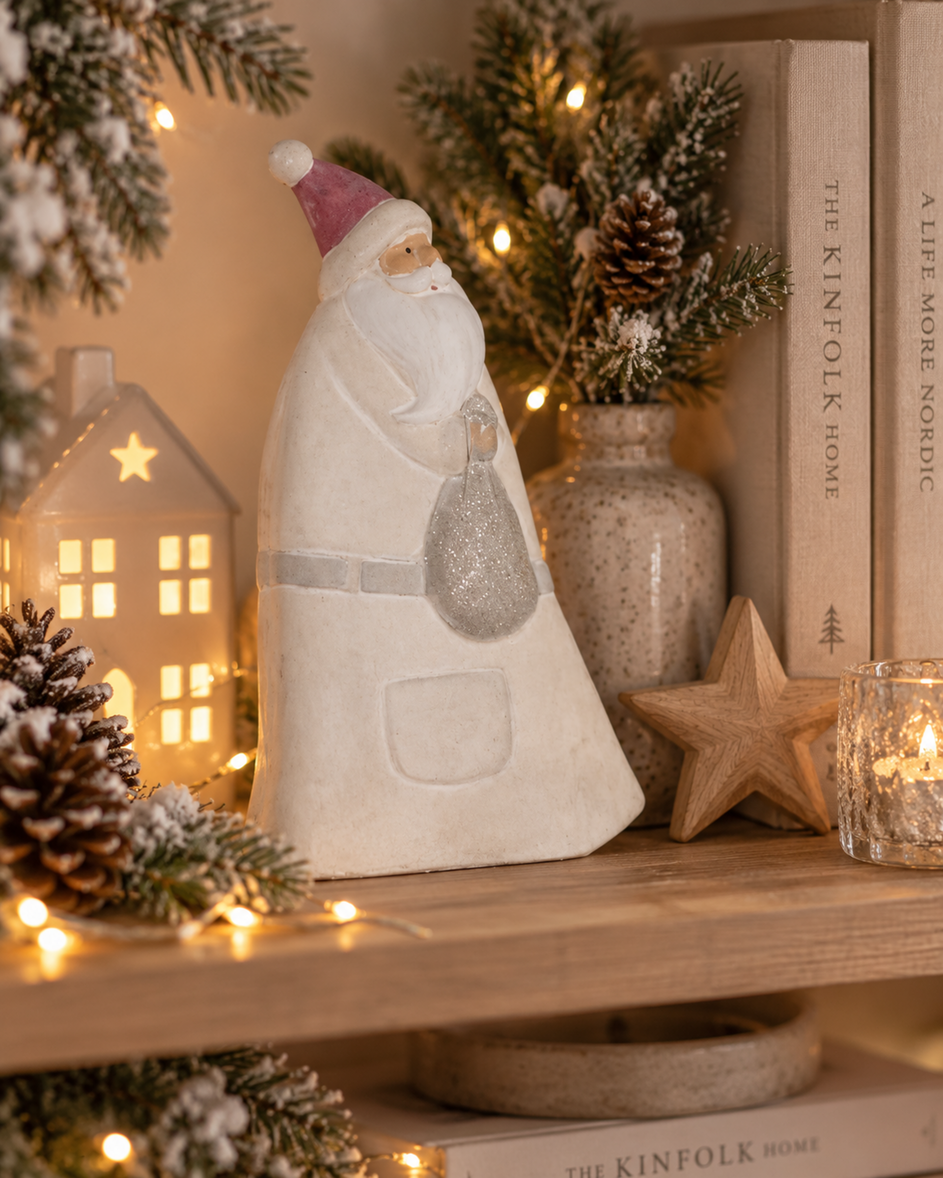 Babbo Natale Ceramica   - Sconti per Fioristi e Aziende - H cm.16/24/30