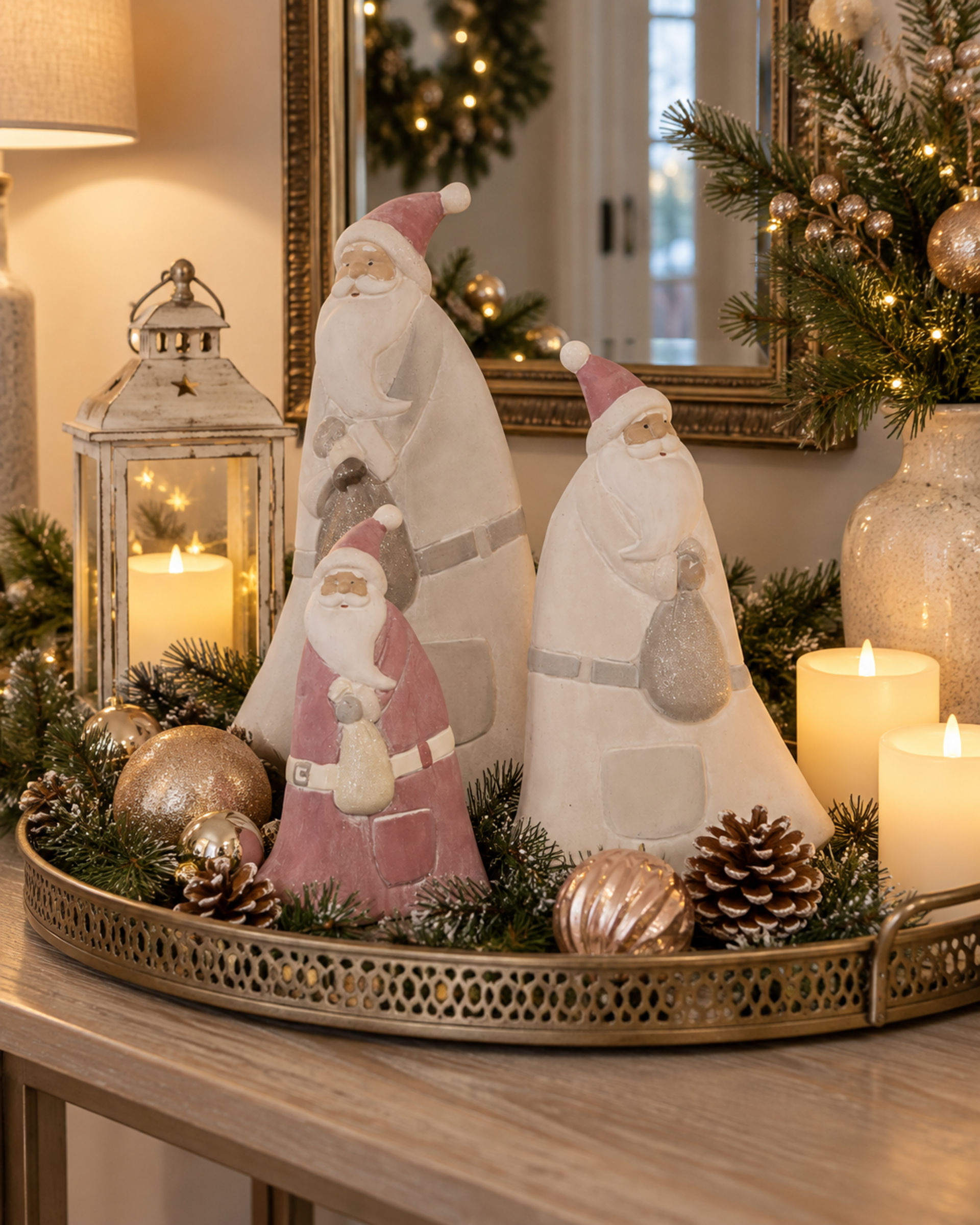 Babbo Natale Ceramica   - Sconti per Fioristi e Aziende - H cm.16/24/30