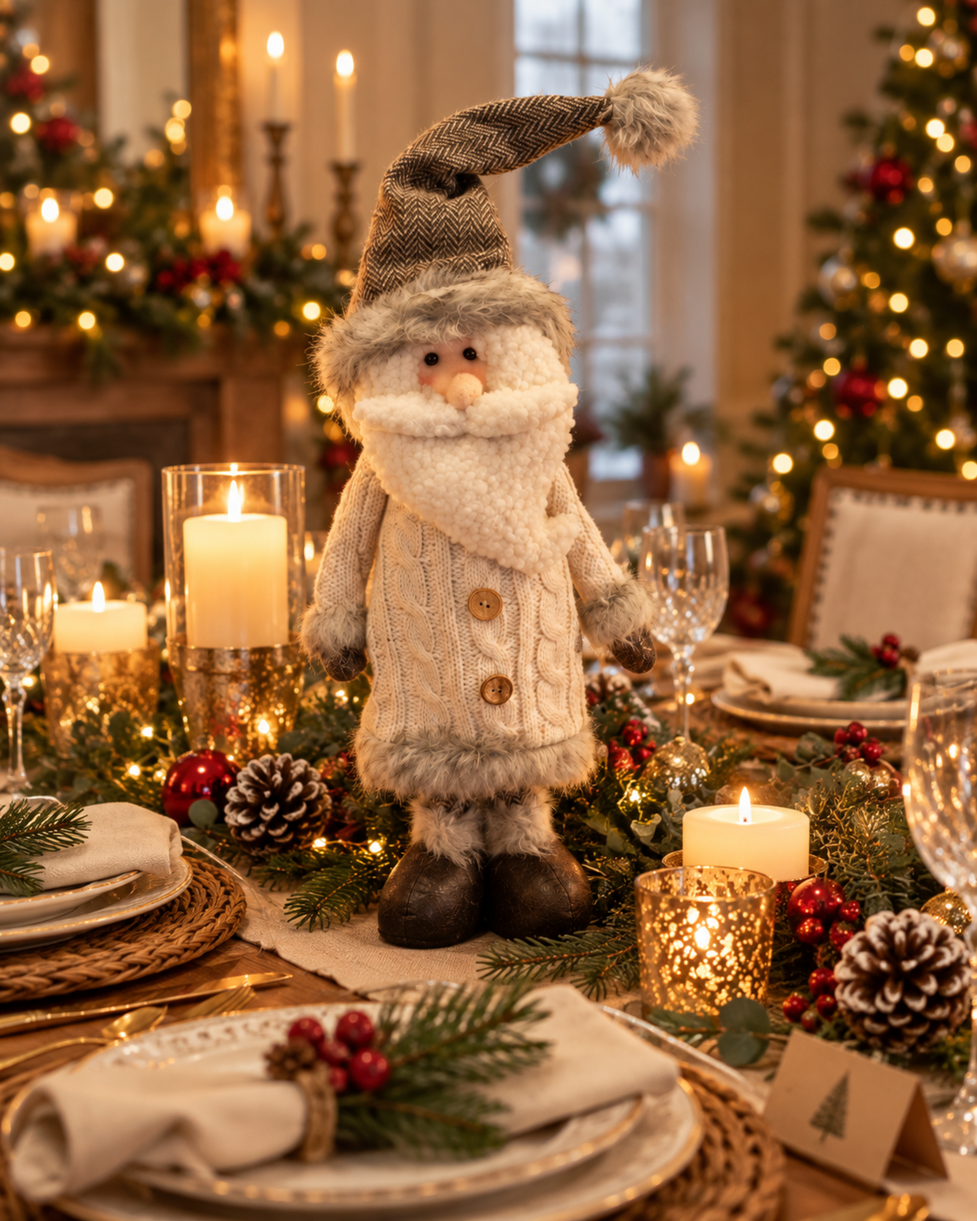 Babbo Natale Scottish  - Sconti per Fioristi e Aziende - H cm. 40