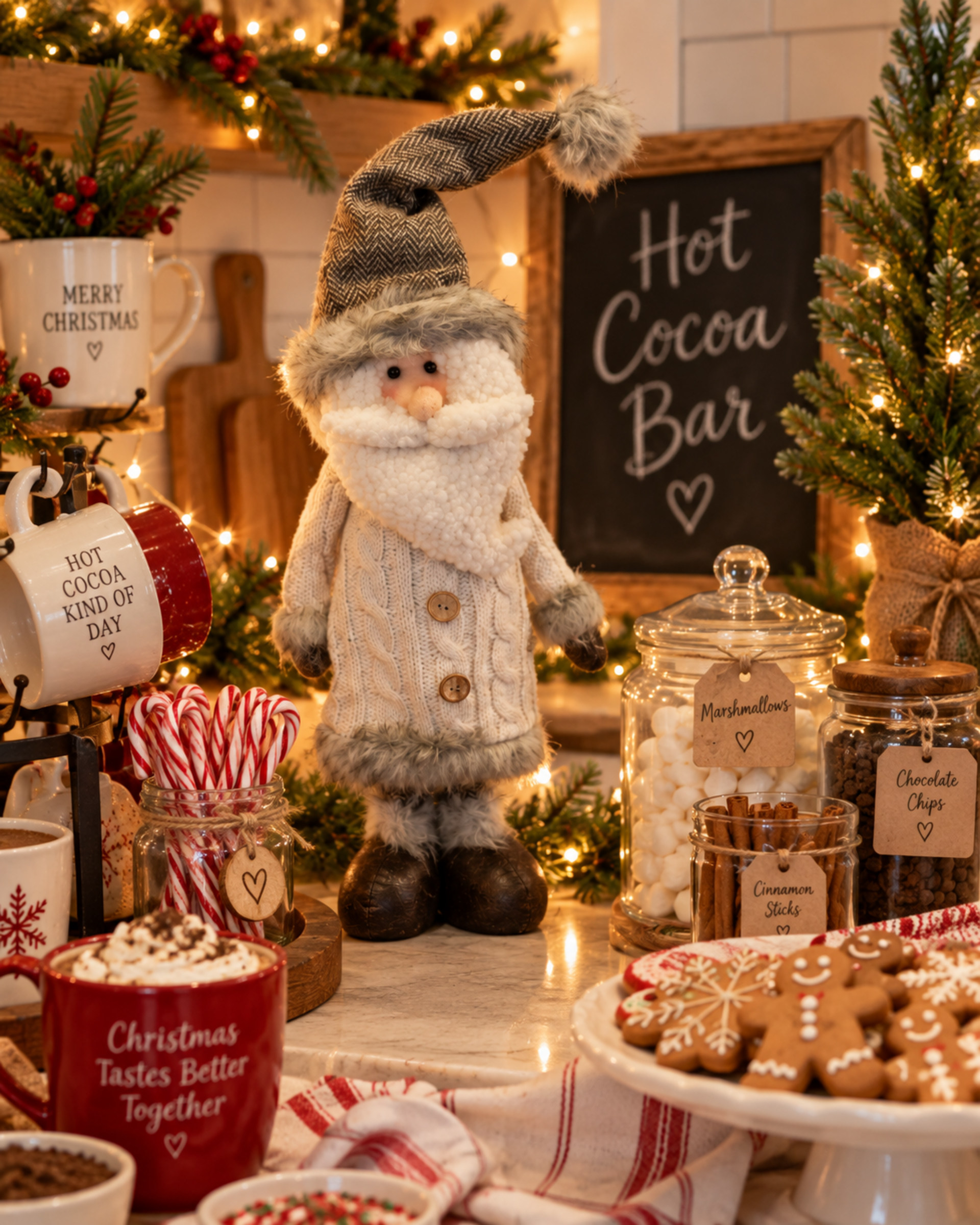 Babbo Natale Scottish  - Sconti per Fioristi e Aziende - H cm. 40