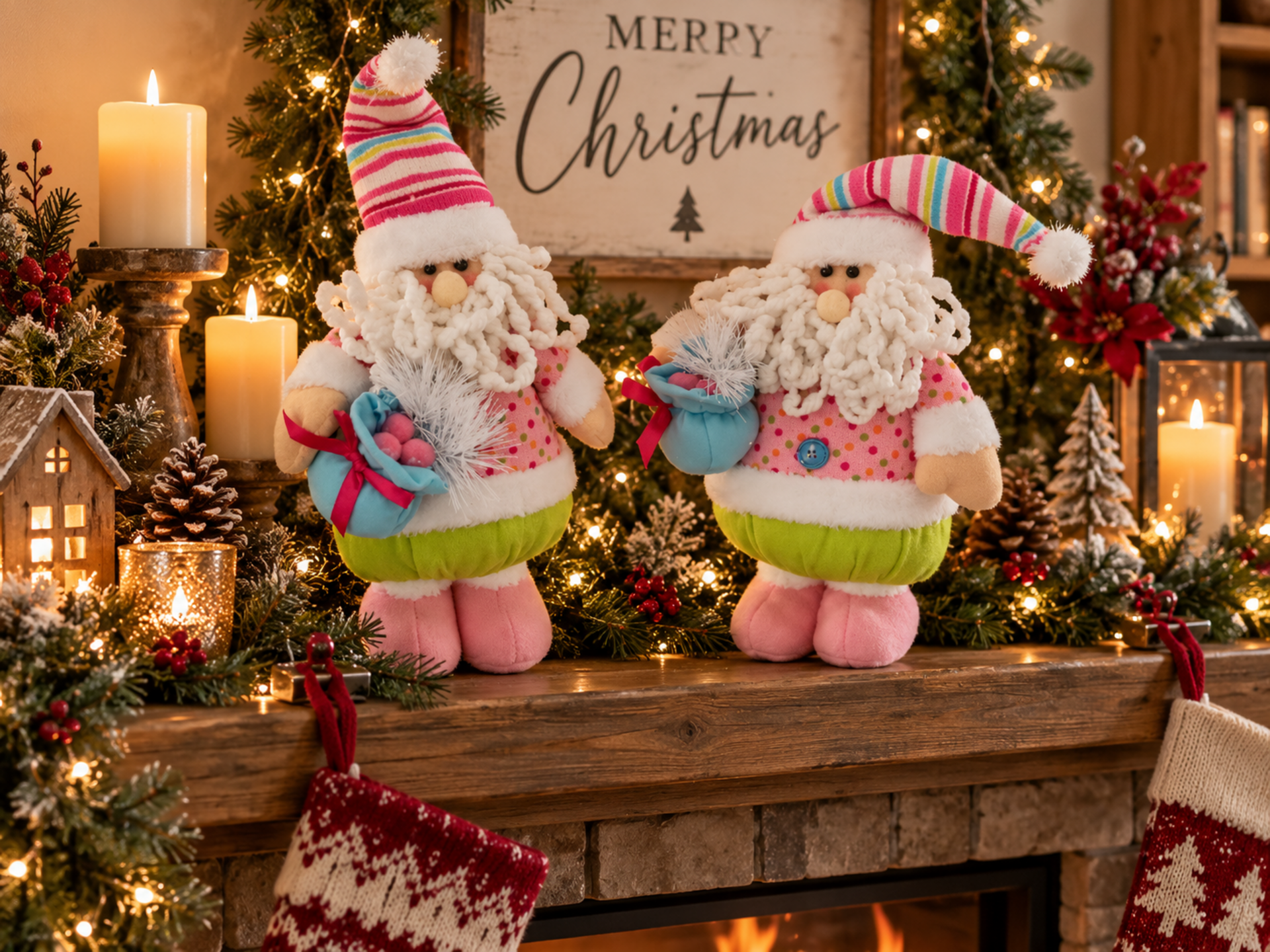 Babbo Natale Sweet Candy   - Sconti per Fioristi e Aziende - H cm. 42